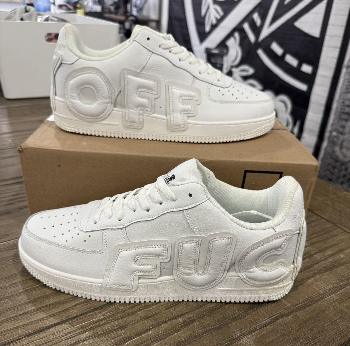 Designer 🖕🏻 FYB Fuck Your Brand FUCK OFF Custom AF1 CPFM Low Size 12 🖕🏻 Size US 12 / EU 45 - 1 Thumbnail