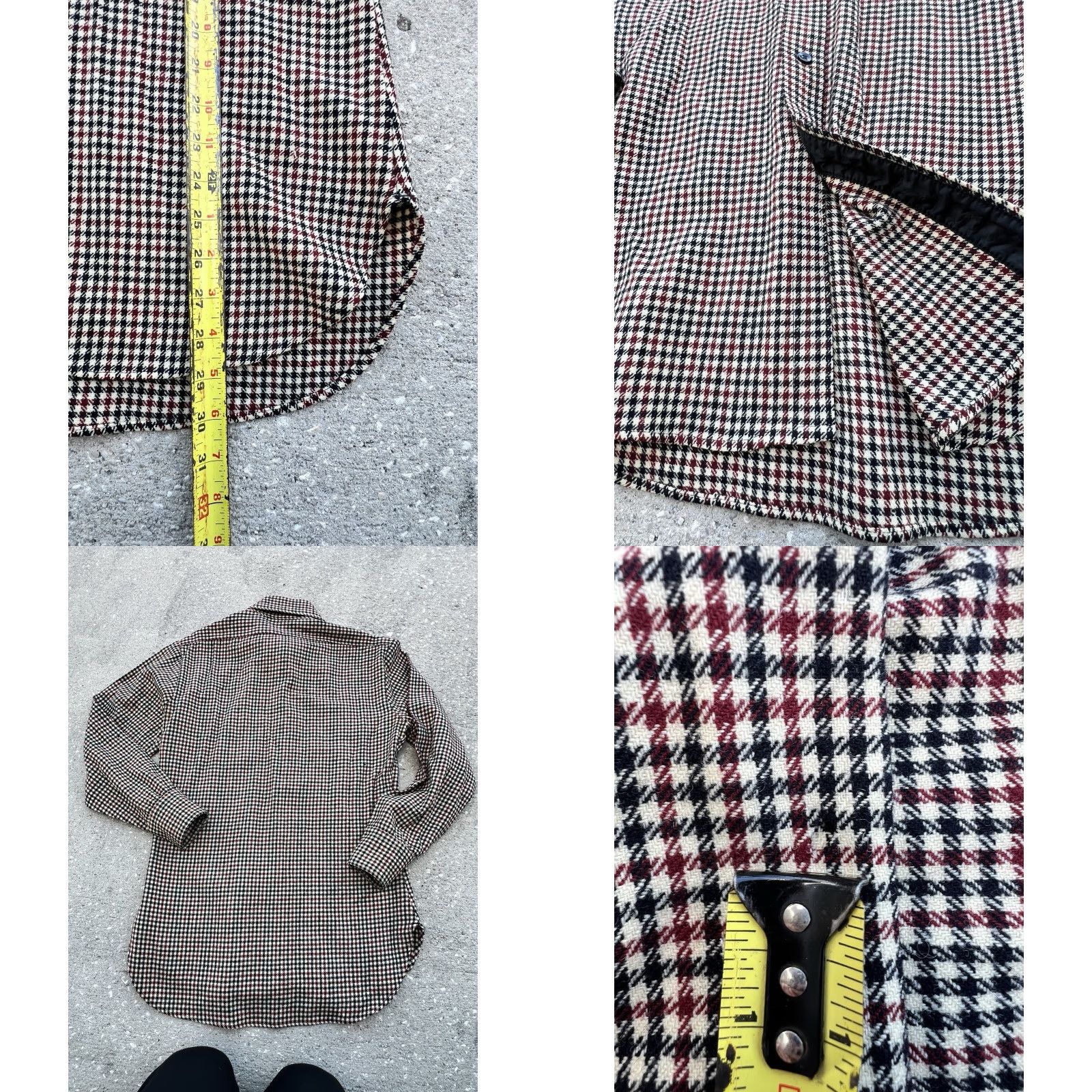 Pendleton VINTAGE Pendleton Houndstooth Plaid 100% Wool Flannel Shirt Medium Men Button-Up Size US M / EU 48-50 / 2 - 8 Thumbnail