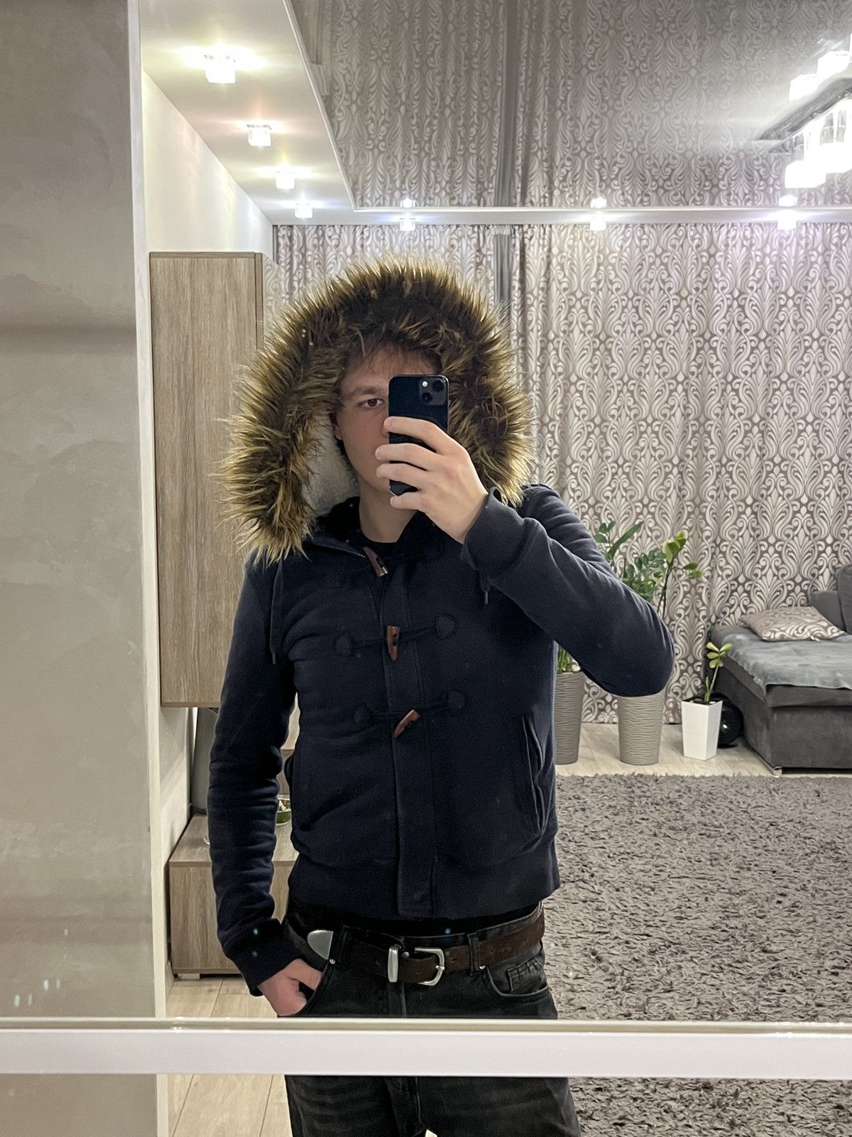 If Six Was Nine 🔥00's Abercrombie & Fitch Style Faux Fur Zip Hoodie Jacket Size US S / EU 44-46 / 1 - 2 Thumbnail