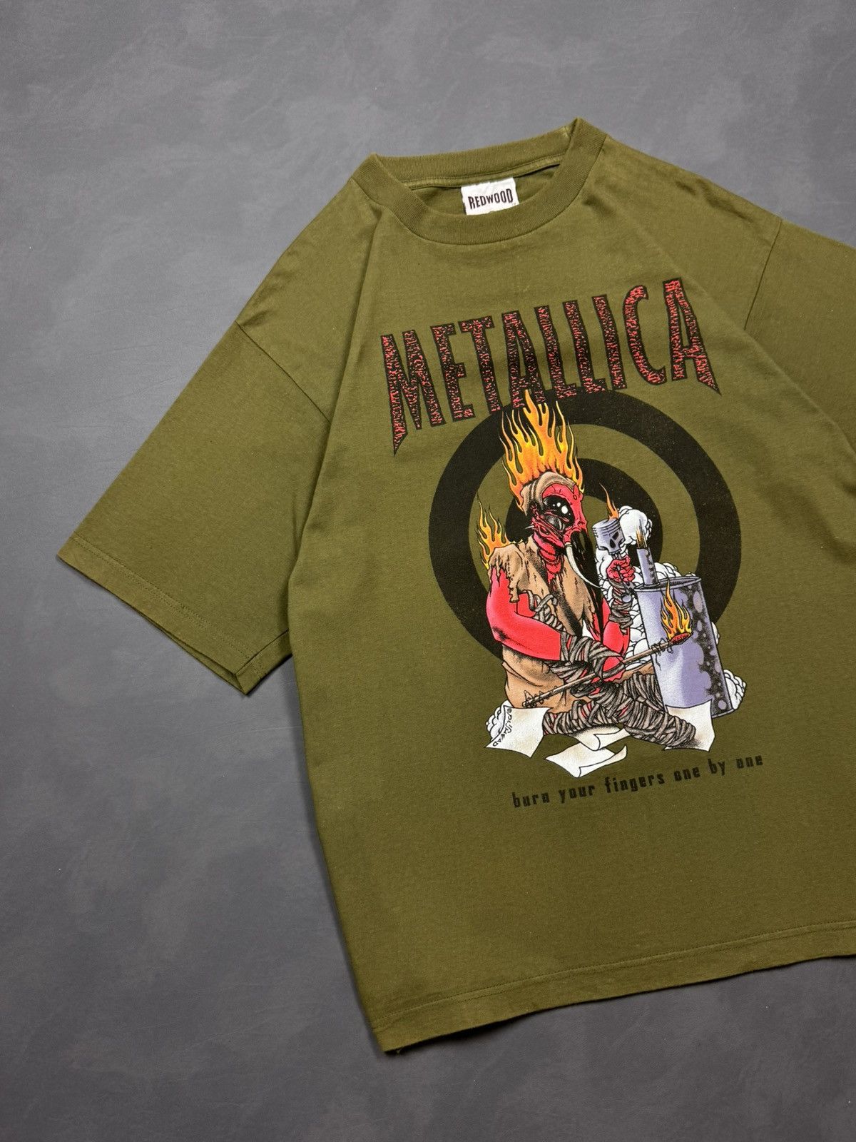 Metallica Metallica “Burn Your Fingers One by One” Vintage Redwood Size US XL / EU 56 / 4 - 3 Thumbnail