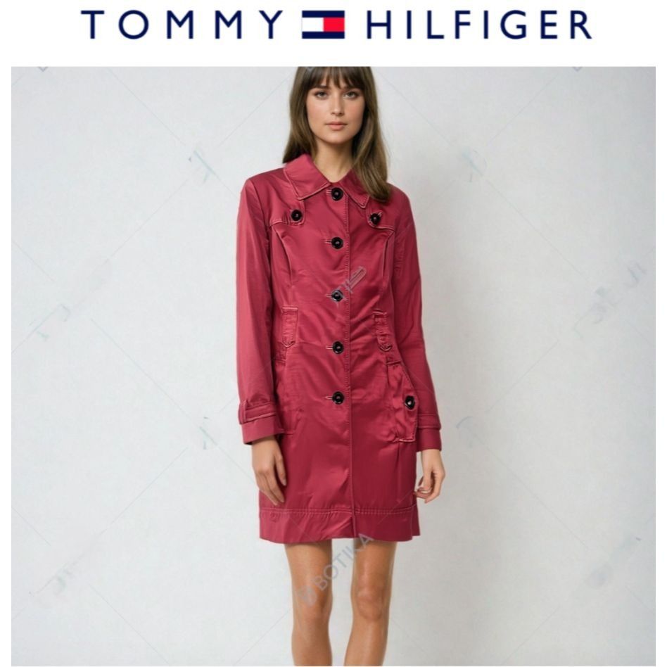 Tommy Hilfiger women's full length offers bubble trench