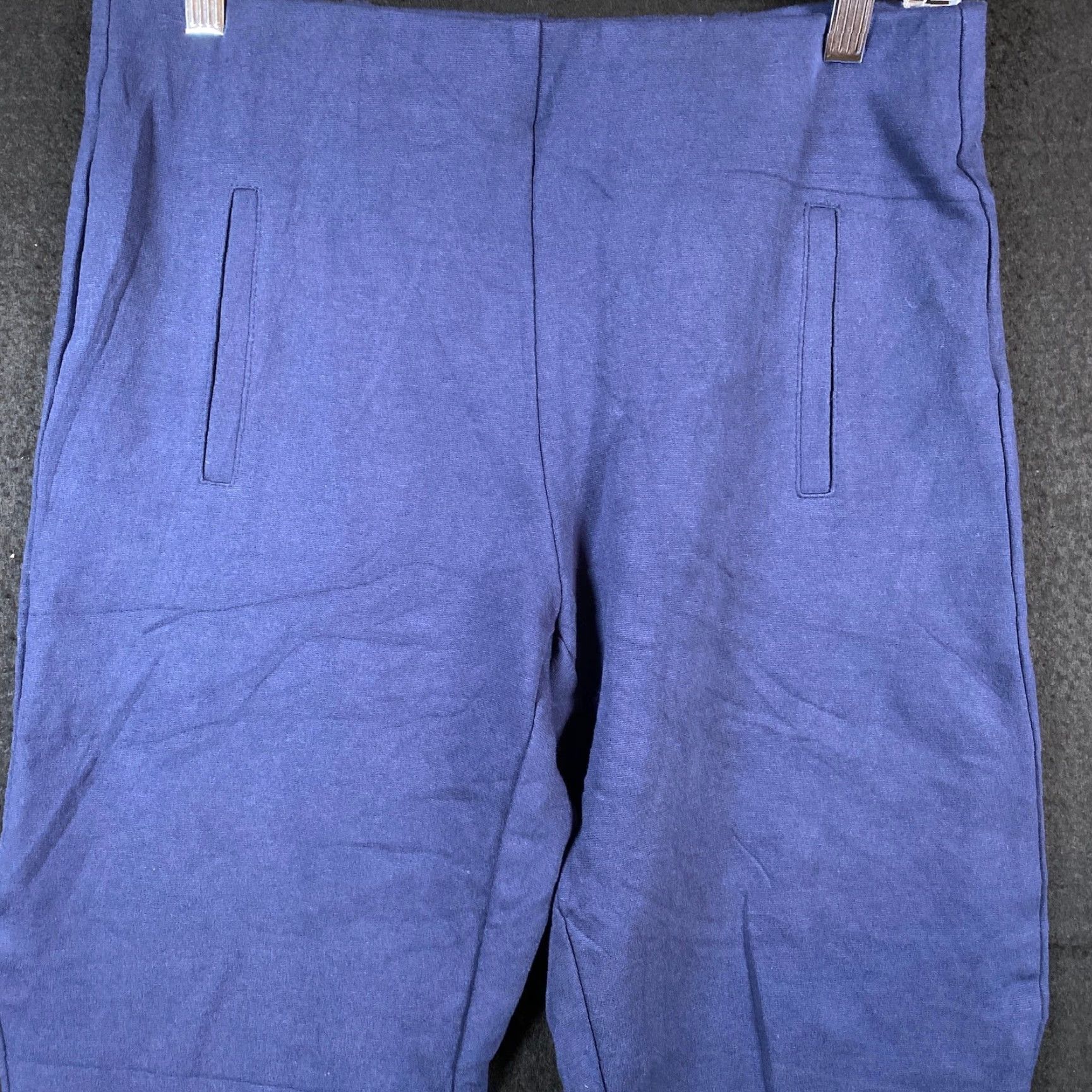 Vintage Chicos Womens Pants Blue Ankle Crop Pull On Rayon Nylon Blend Stretch 0.5 (6) Size 30" / US 8 / IT 44 - 2 Thumbnail