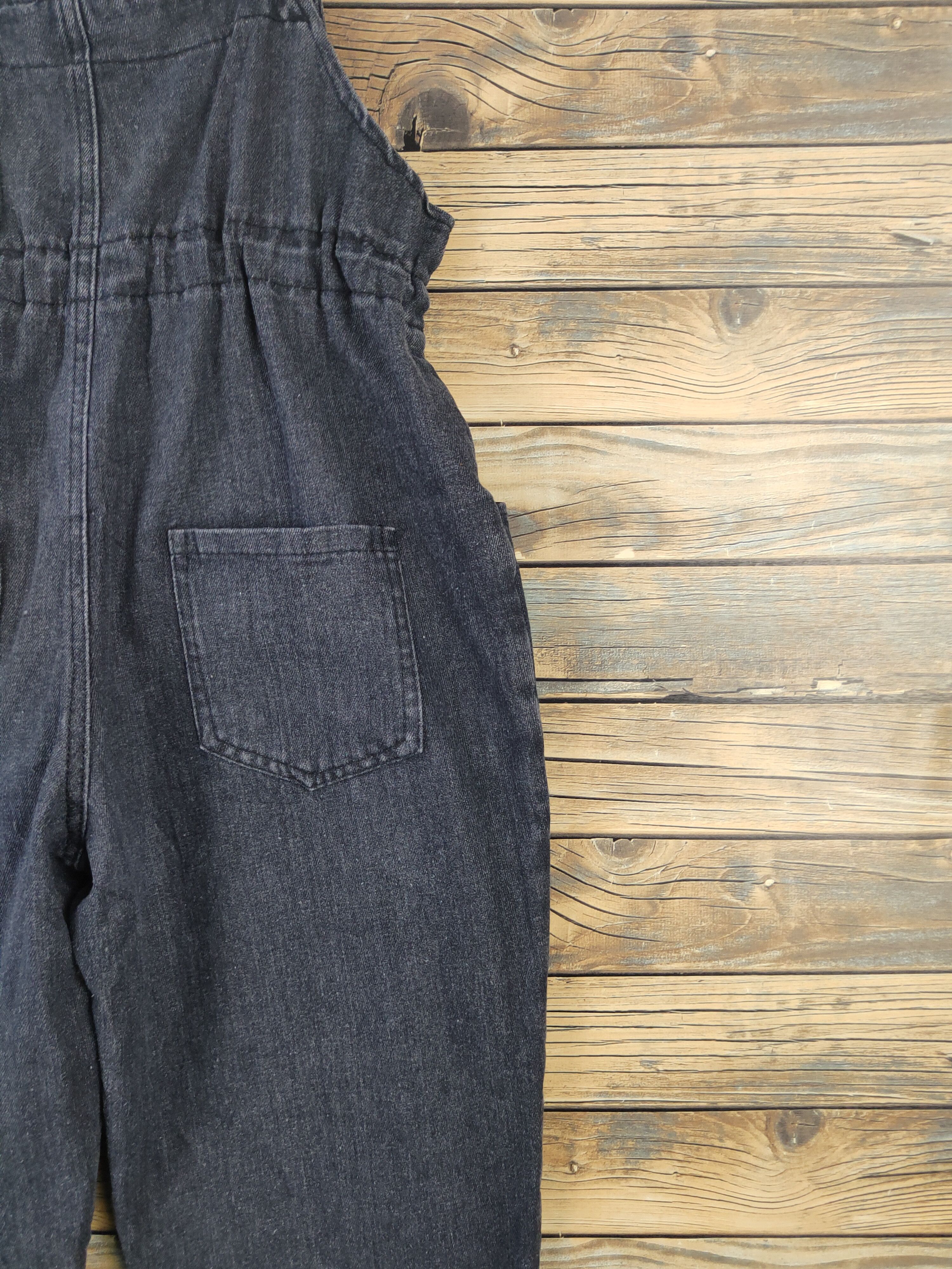 Japanese Brand × Vintage Vintage Streetwear by Japanese Brand Black Denim Jumpsuits Size 37" - 15 Thumbnail