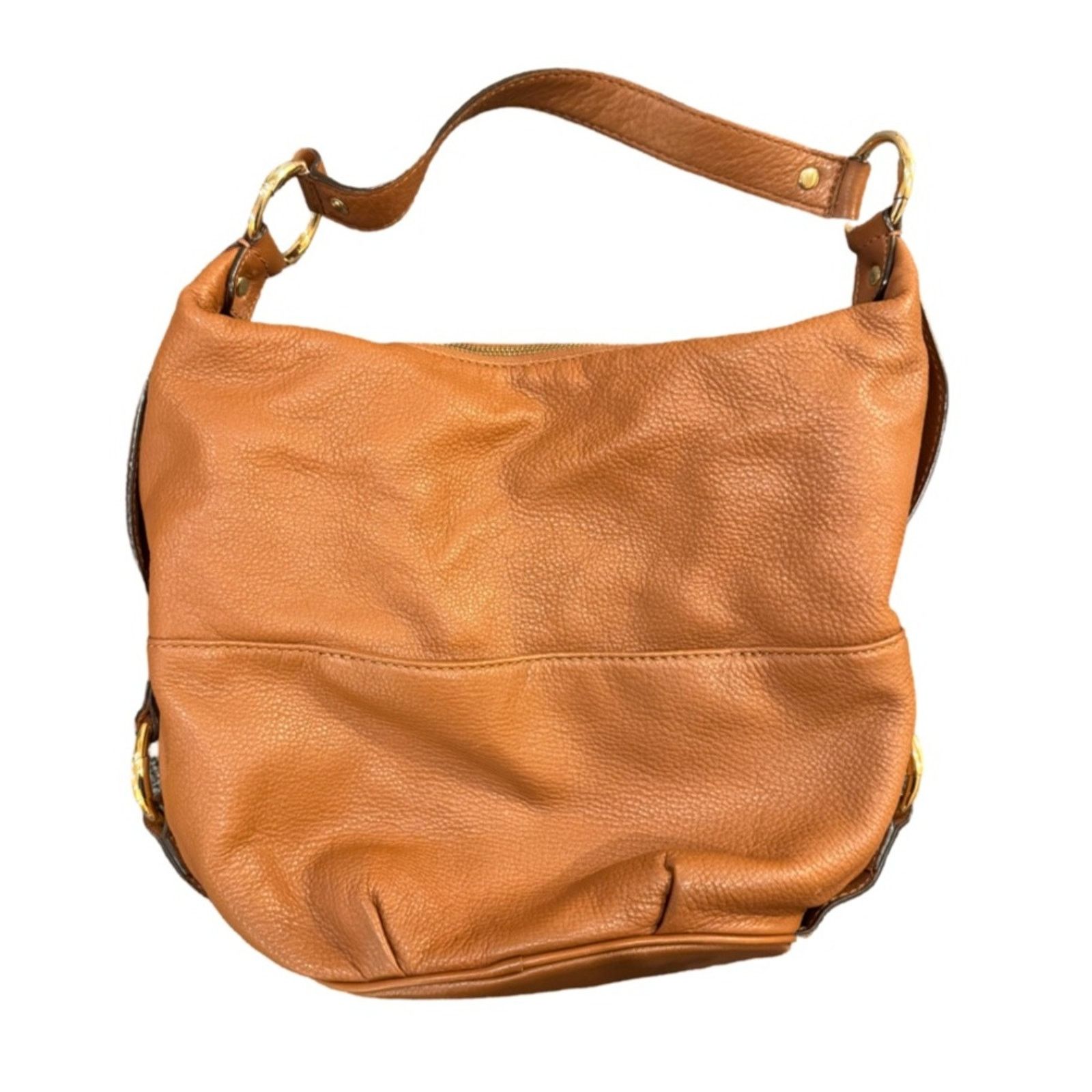 Michael Kors Michael Kors Fulton Large Pebbled Leather Shoulder Bag Brown Size ONE SIZE - 4 Thumbnail