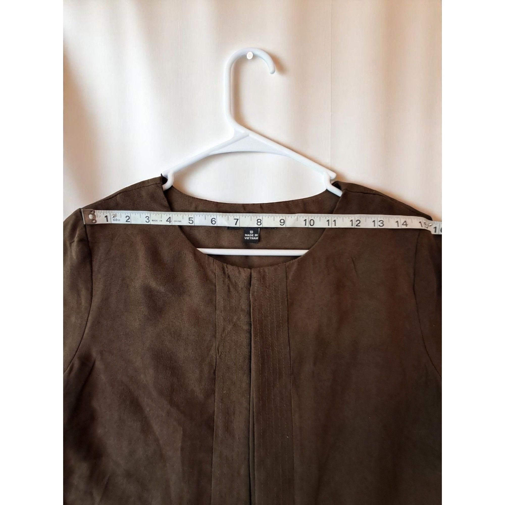Designer R & K Originals Women's Brown Faux Suede Jacket – Size 10, N Size L / US 10 / IT 46 - 5 Thumbnail