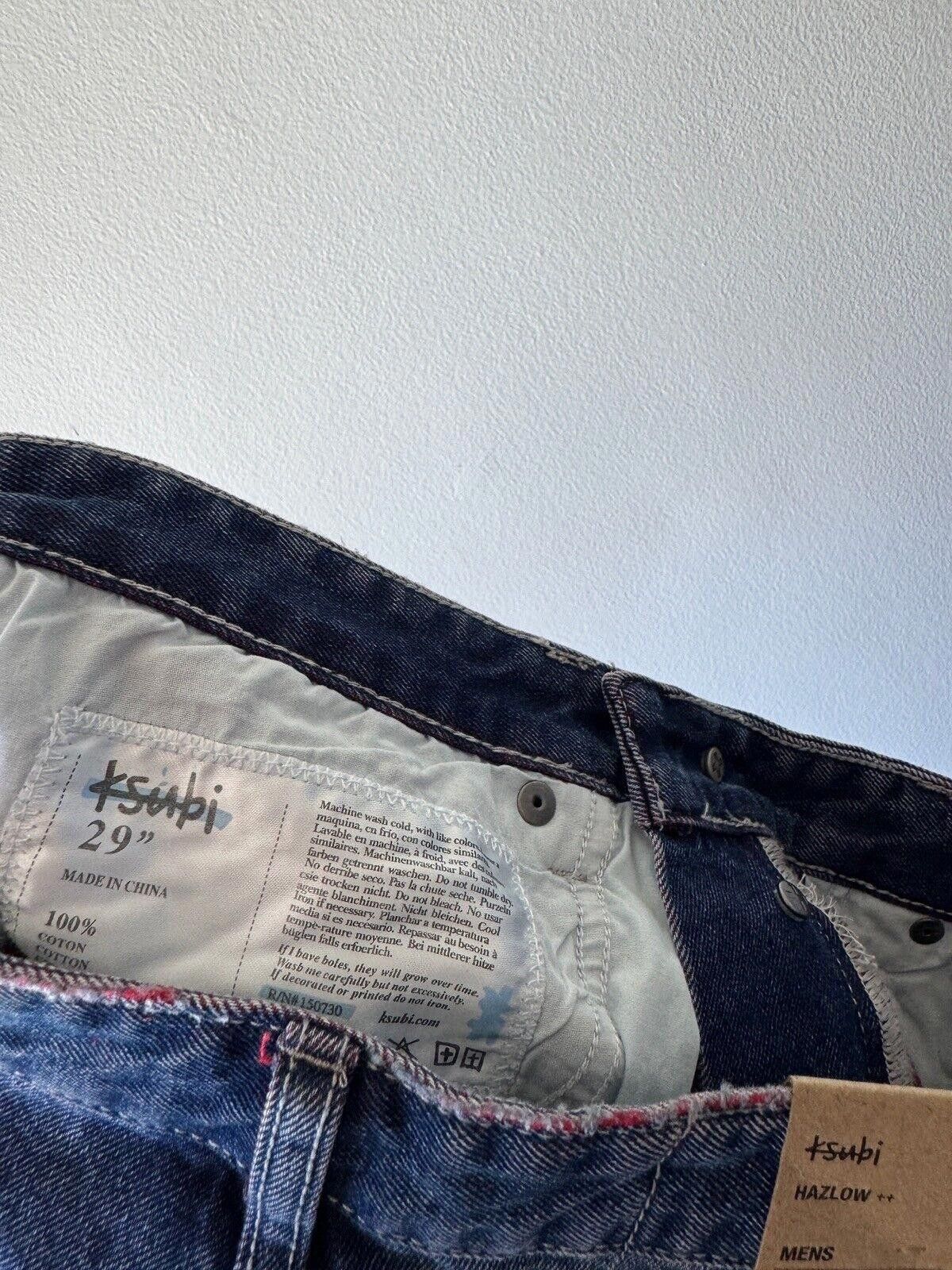 Ksubi new Ksubi mens denim jean hazlow 29 small blue red kolor Size US 29 - 8 Thumbnail