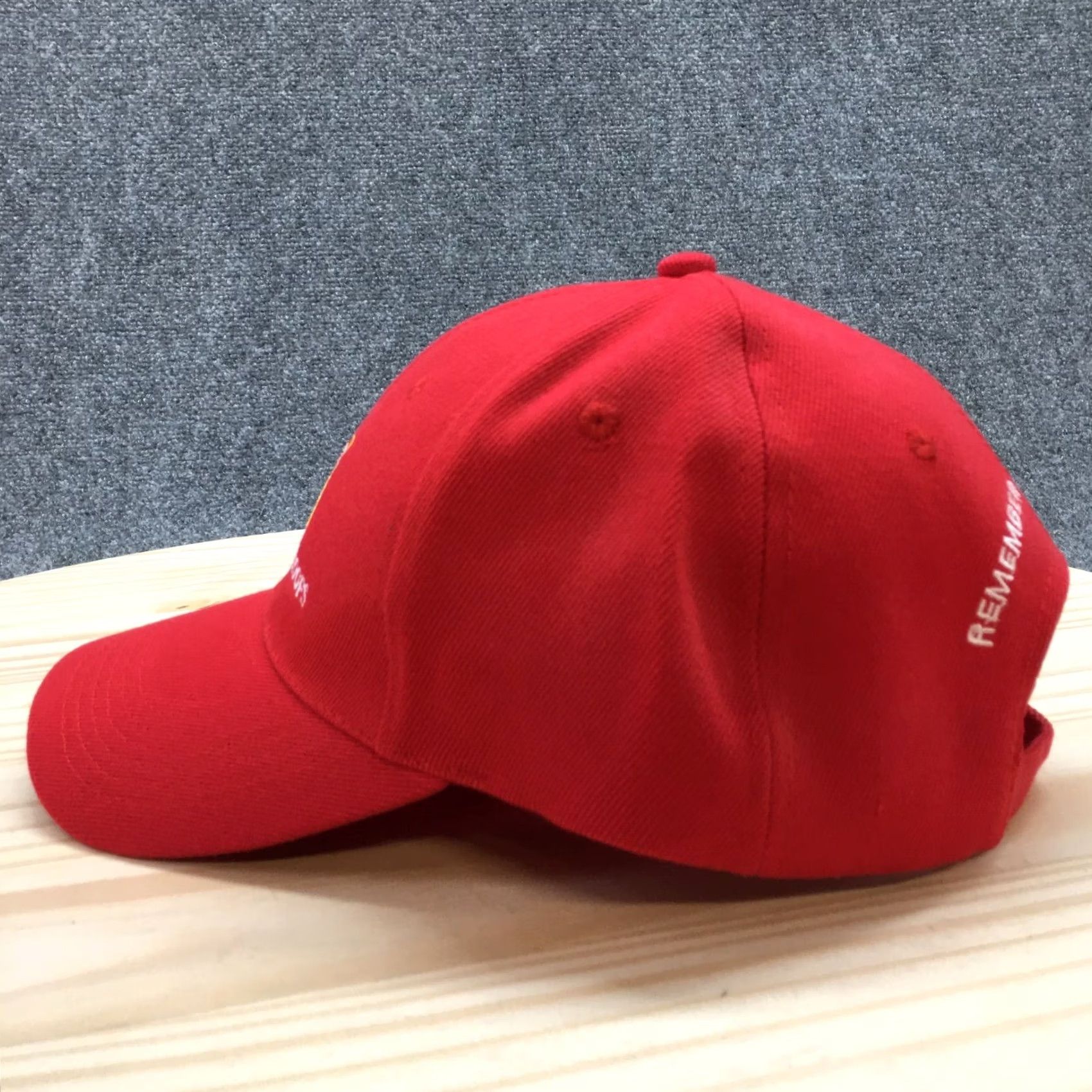 Logo 7 Support Our Troops Baseball Hat Mens Red One Size Curved Brim Embroidered Logo Size ONE SIZE - 4 Thumbnail