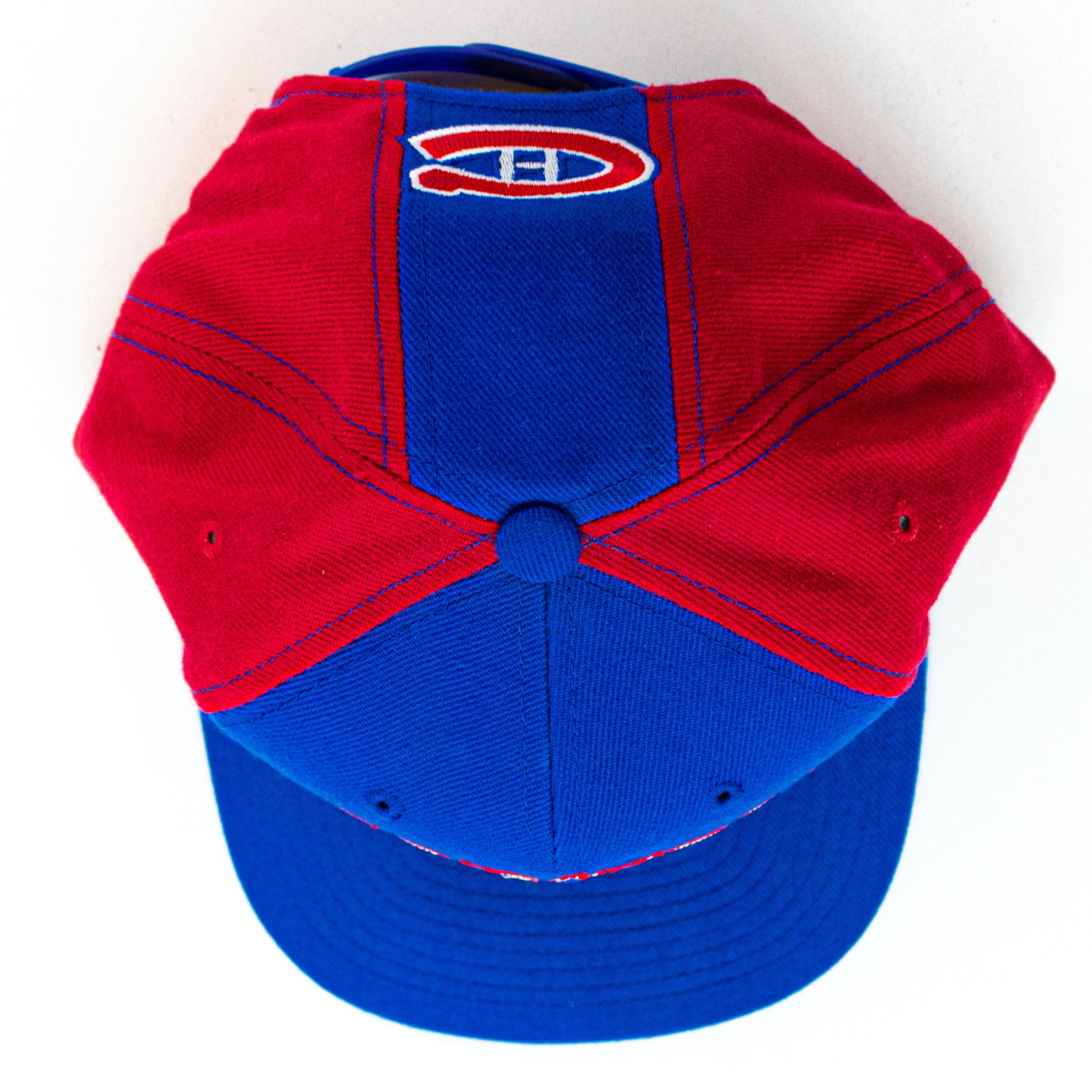 NHL VTG 90s AJD Montreal Canadiens Double Line Snapback Hat Size ONE SIZE - 6 Thumbnail