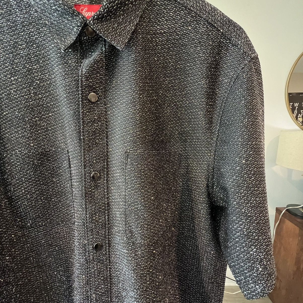 Supreme Short Sleeve Lurex Shirt (Fall/Winter 2022) - Black Size US L / EU 52-54 / 3 - 3 Thumbnail