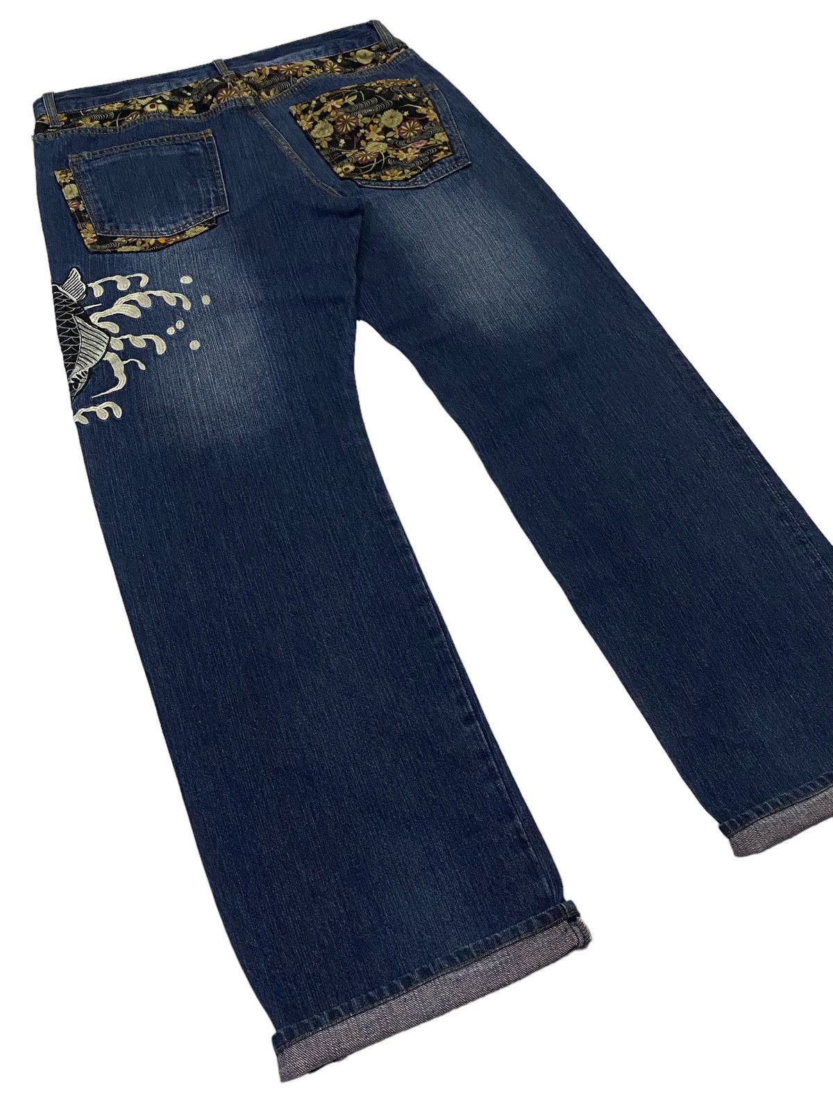Japanese Brand Japanese Brand Memory Special Koi Fish Embroidery Jeans Size US 34 / EU 50 - 23 Thumbnail