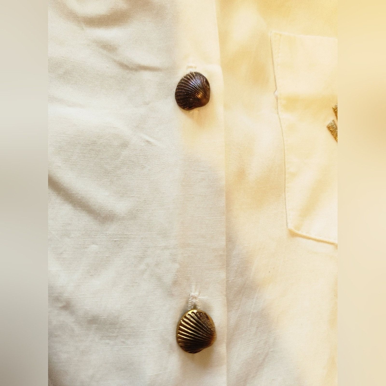 Vintage Vintage R&M Richard's shell button Coastal top Large 12 Size L / US 10 / IT 46 - 3 Thumbnail
