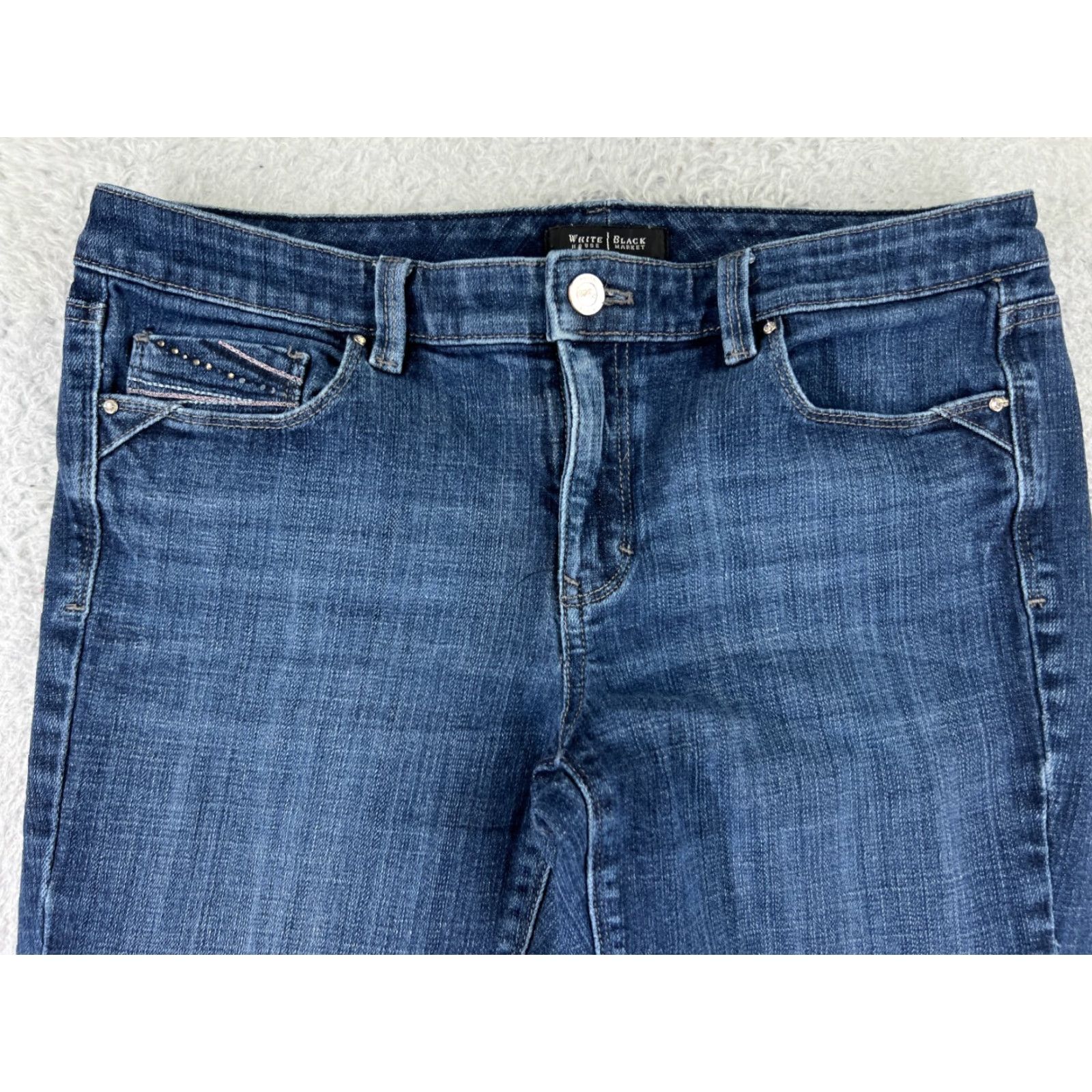 White House Black Market White House Black Market Jeans Women 10 Blue Bootcut Denim Low Rise Jeans Size 32" / US 10 / IT 46 - 6 Thumbnail