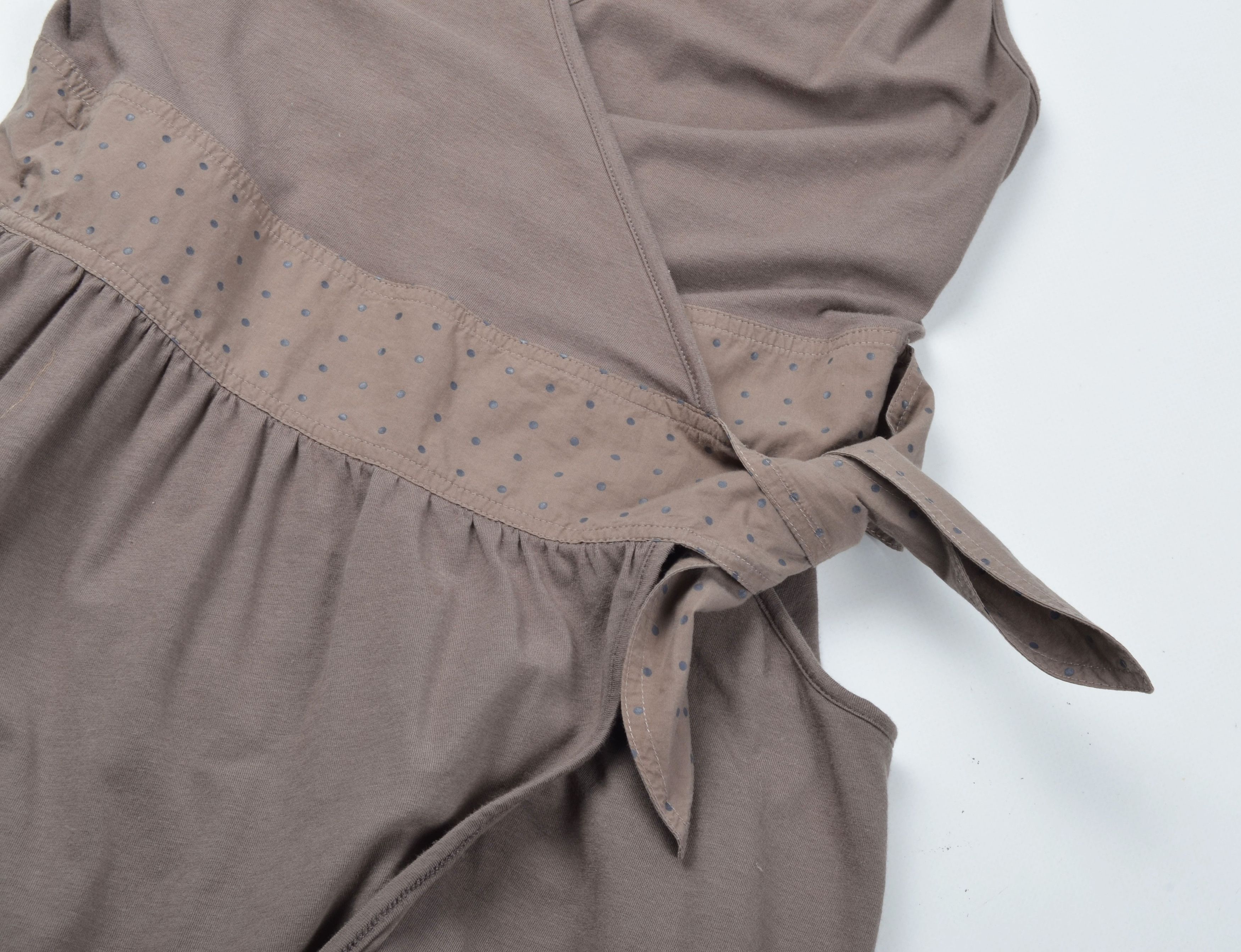 Brunello Cucinelli Brunello Cucinelli Brown Sleeveless Wrap Mini Dress Size M / US 6-8 / IT 42-44 - 6 Thumbnail