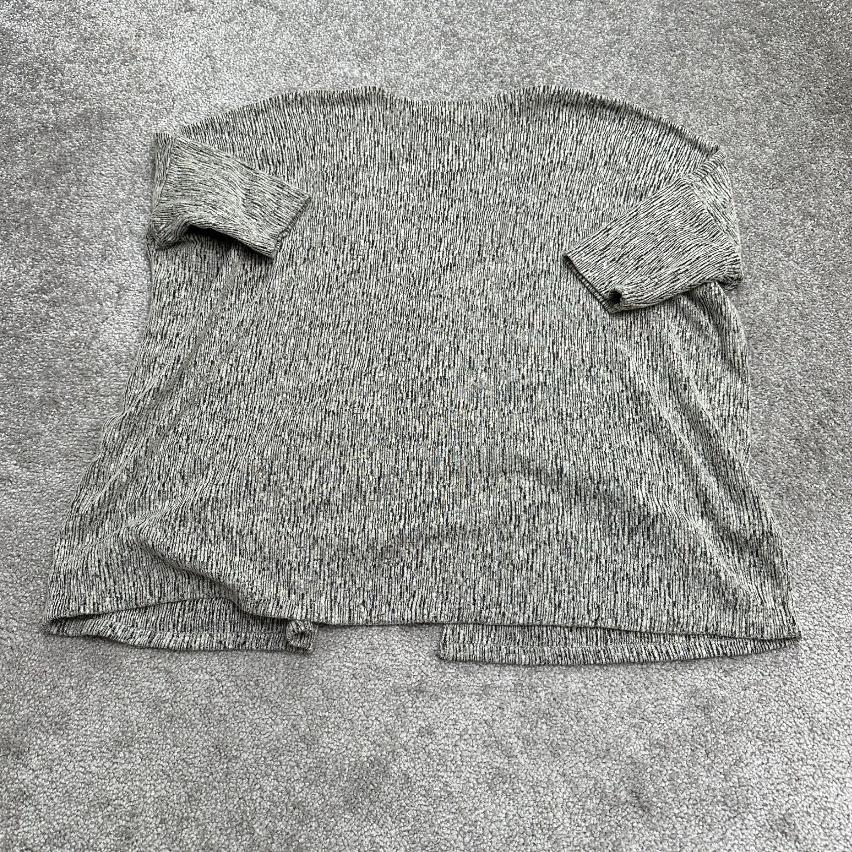 Vintage PureJill Linen Blend Top Women XS Gray Short Sleeve Pocket Soft Stretch Size XS / US 0-2 / IT 36-38 - 2 Thumbnail