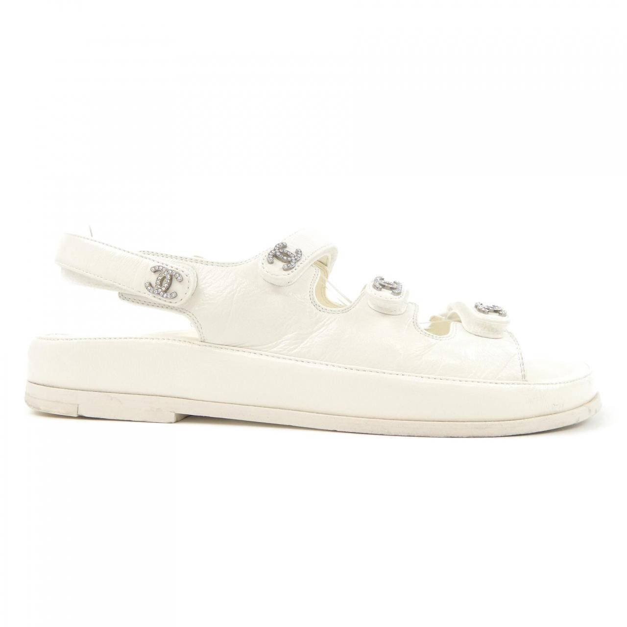 Chanel Chanel Chanel G45628B16403 Lambskin Sandals Leather Shoes G45628B16403 DUTY FREE for USA Size ONE SIZE - 1 Thumbnail