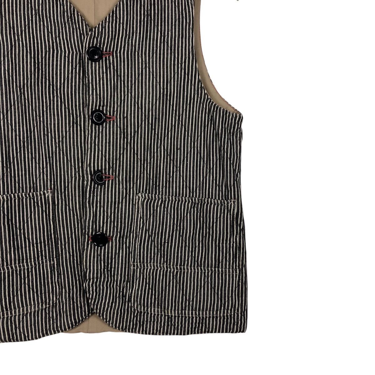 Japanese Brand 📌Vintage Hickory Chore Vest Jacket Daily Taste Kapital Size US M / EU 48-50 / 2 - 6 Thumbnail