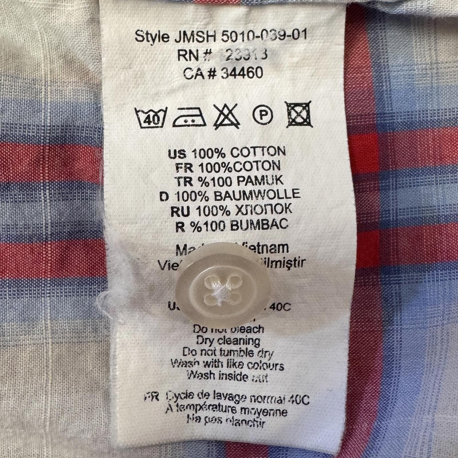 Designer American Standard Mens Med Short Sleeve Plaid Cowboy Western Size US M / EU 48-50 / 2 - 9 Thumbnail