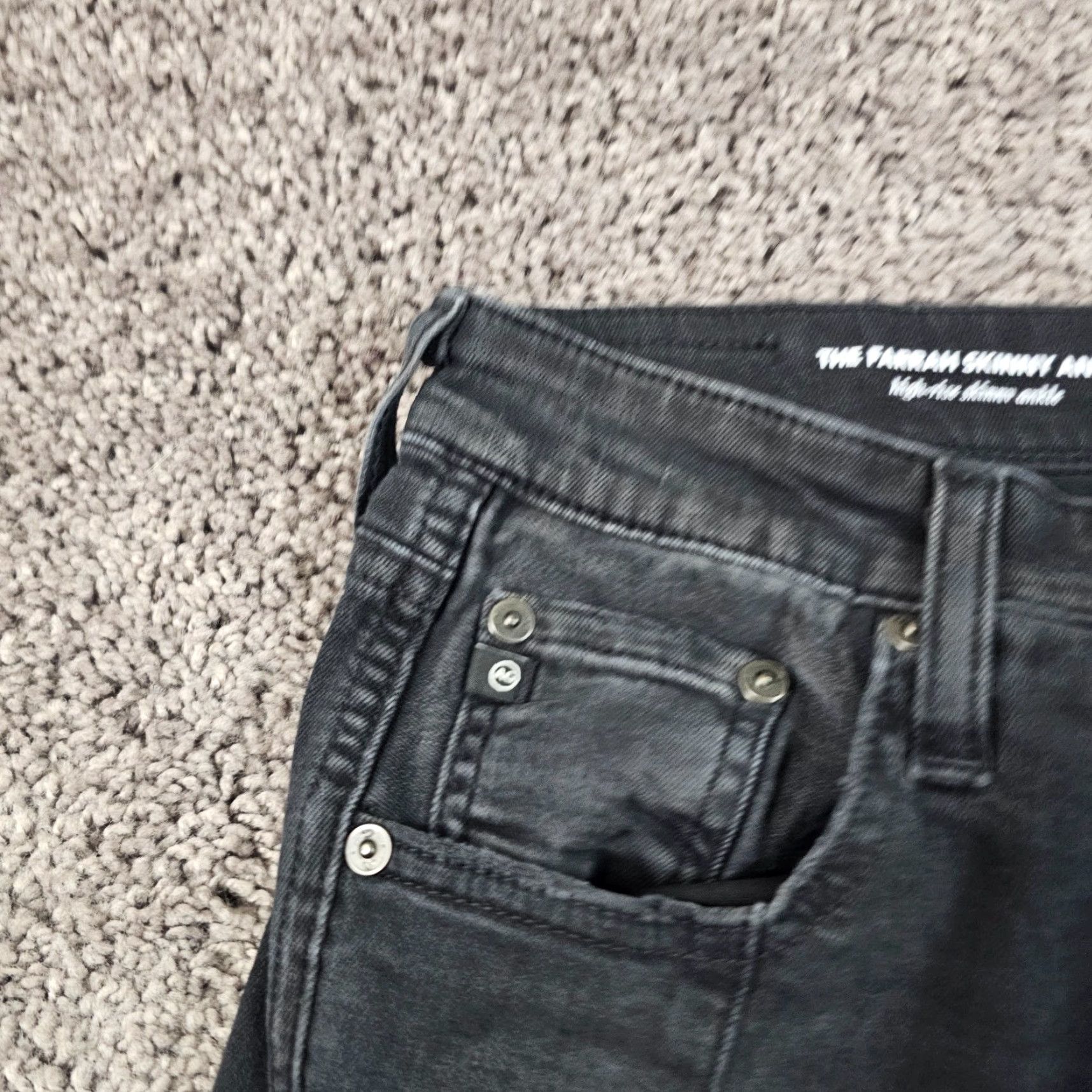 Vintage AG Adriano Goldschmied Black Skinny High Rise Ankle Jeans Womens 28 26x29 Size 28" / US 6 / IT 42 - 3 Thumbnail