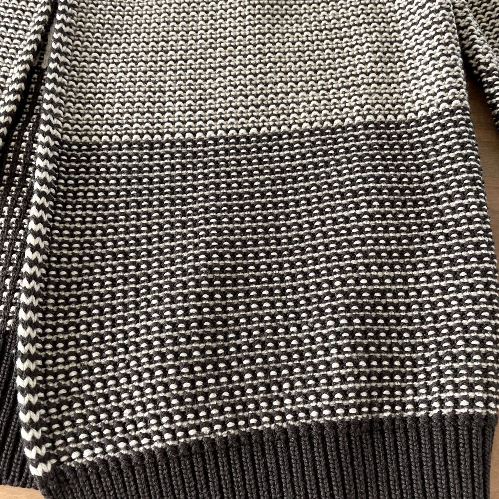 Max Mara VINTAGE Max Mara Cardigan Womens M Brown Virgin Wool Geometric Knit Open NY? (Note: question) Size M / US 6-8 / IT 42-44 - 5 Thumbnail