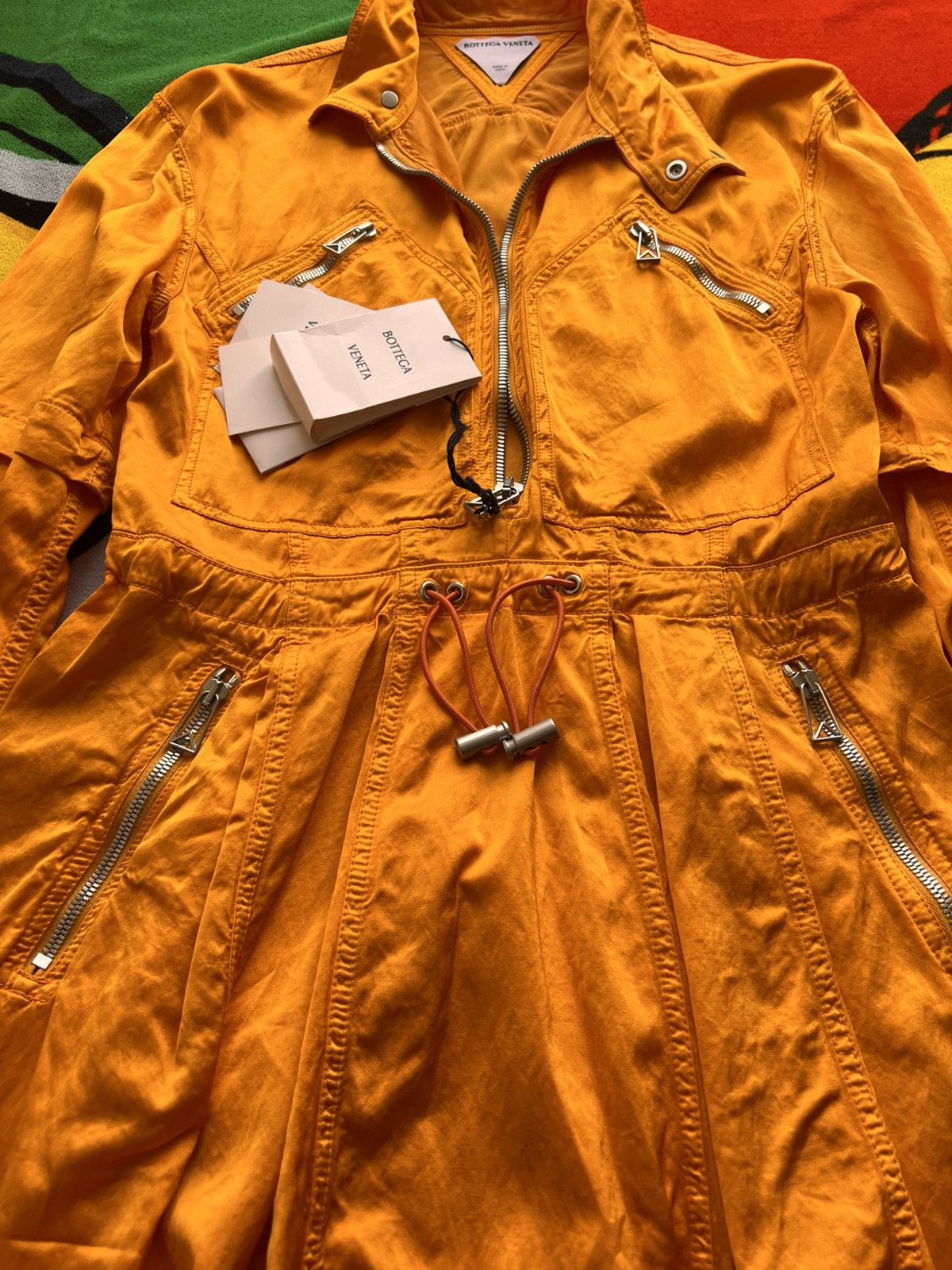 Bottega Veneta XS -S Bottega Veneta Fluid Satin Parka Dress Orange 36 shirt Size XS / US 0-2 / IT 36-38 - 11 Thumbnail