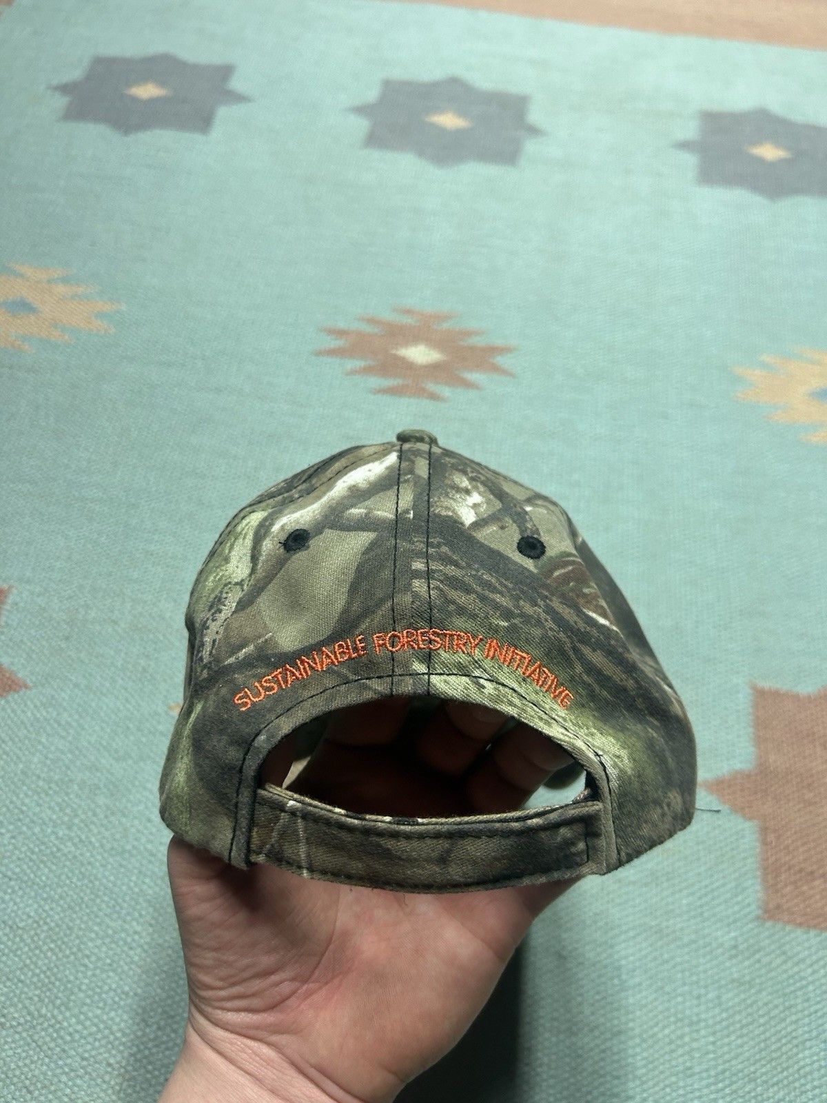 Vintage Vtg strapbac hat camo sustainable forestry initiative nature Size ONE SIZE - 5 Thumbnail