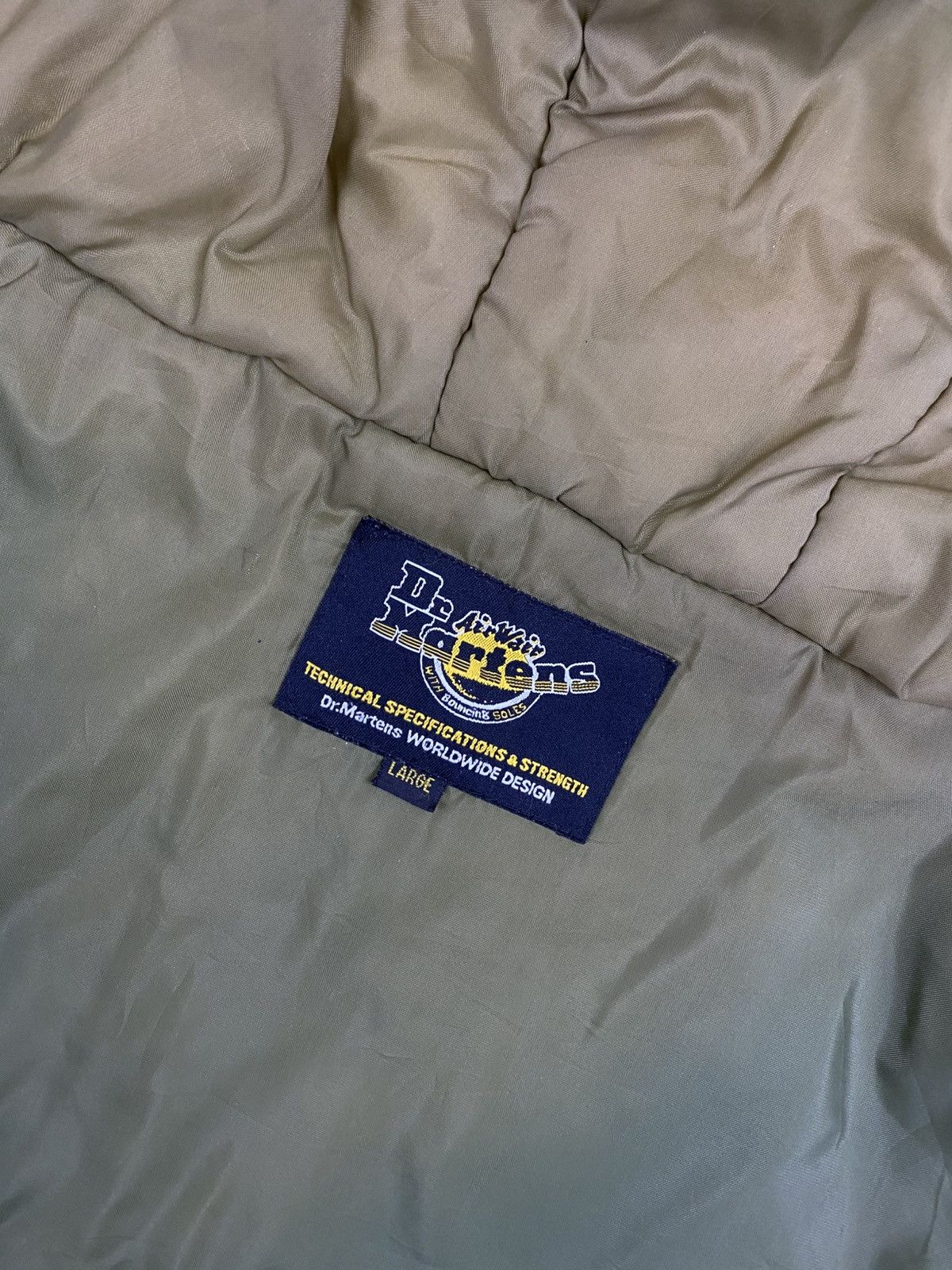 Japanese Brand Vintage Dr.Martens Airwair Green Army Hooded Jacket Size US XL / EU 56 / 4 - 13 Thumbnail