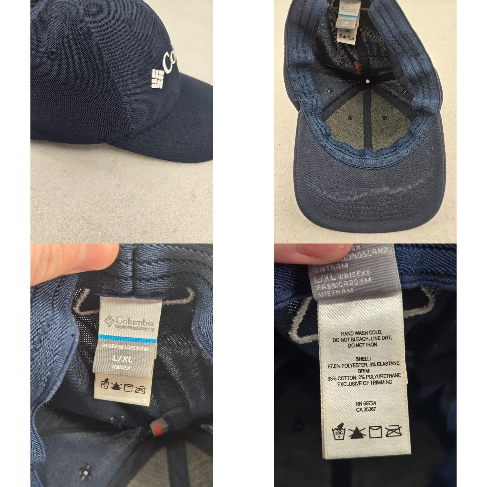 Vintage Columbia Hat Cap Strap L/XL Blue PFG Logo Fishing Outdoor Lightweight Men Baseball Cap Adjustable Breathable Moisture Wicking Navy/Blue Outdoor Sports Size ONE SIZE - 9 Thumbnail