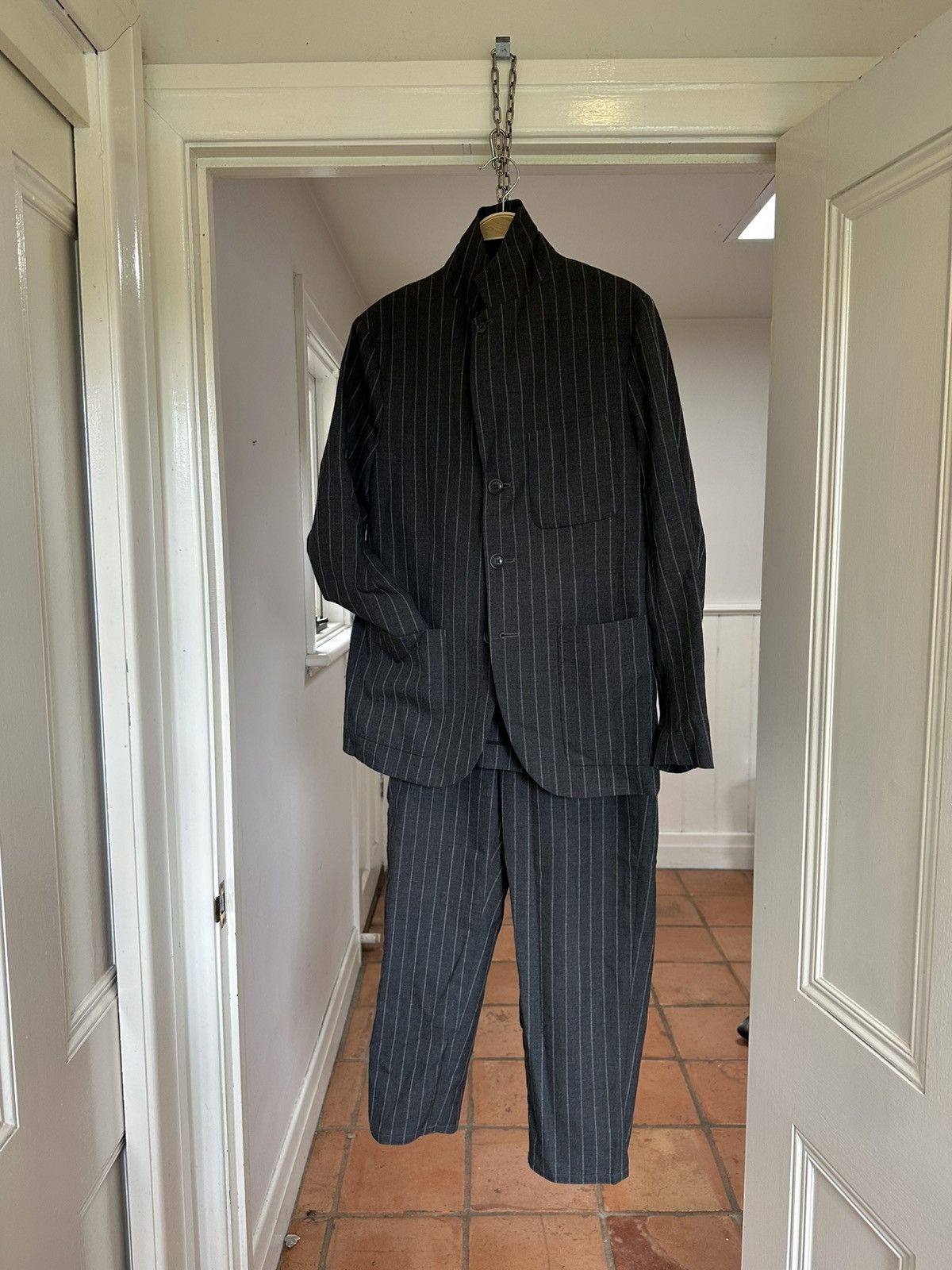 Nanamica Pinstripe technical wool suit Size 34R - 2 Thumbnail
