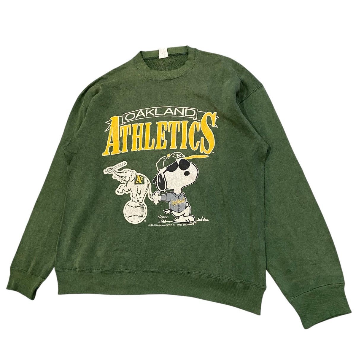 VTG 80s Oakland A’s Joe Cool Snoopy Crewneck Sweatshirt