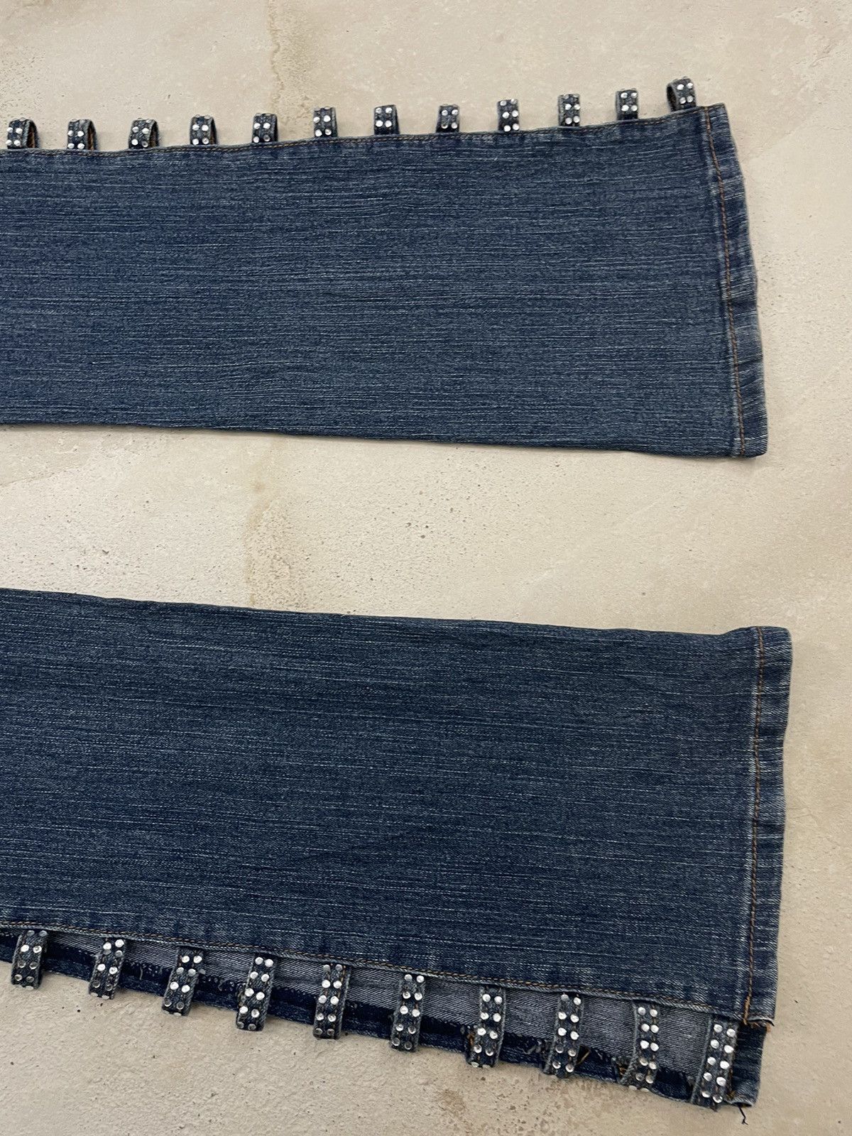 Designer × Hysteric Glamour × Japanese Brand Platinum Plush Japanese Designer Style Flare Denim Size 31" - 10 Thumbnail