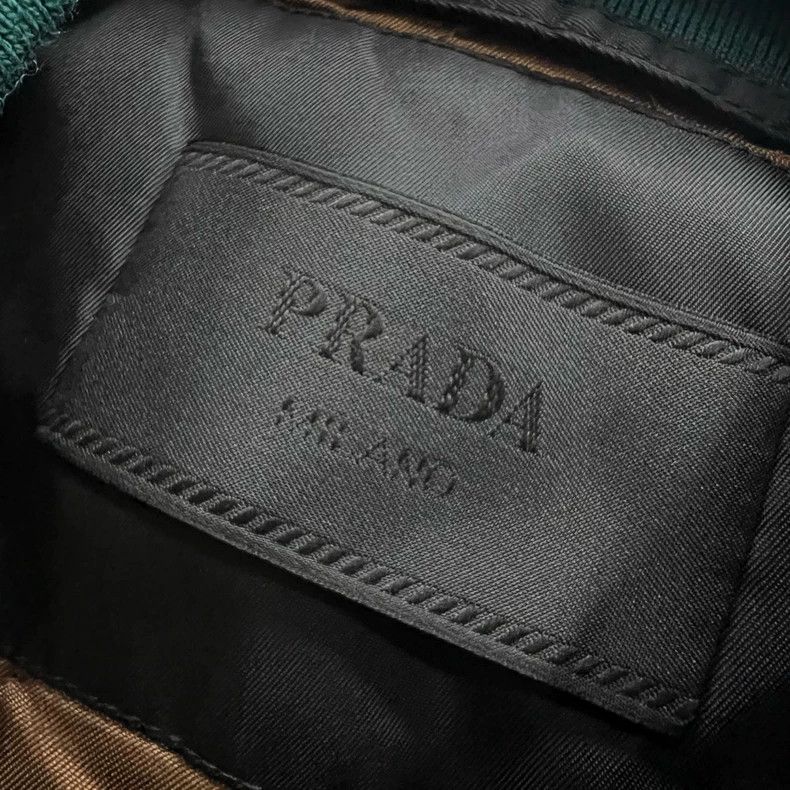Prada Prada Leather-blocking and color-blocking baseball jacket 2 Size US XL / EU 56 / 4 - 2 Thumbnail