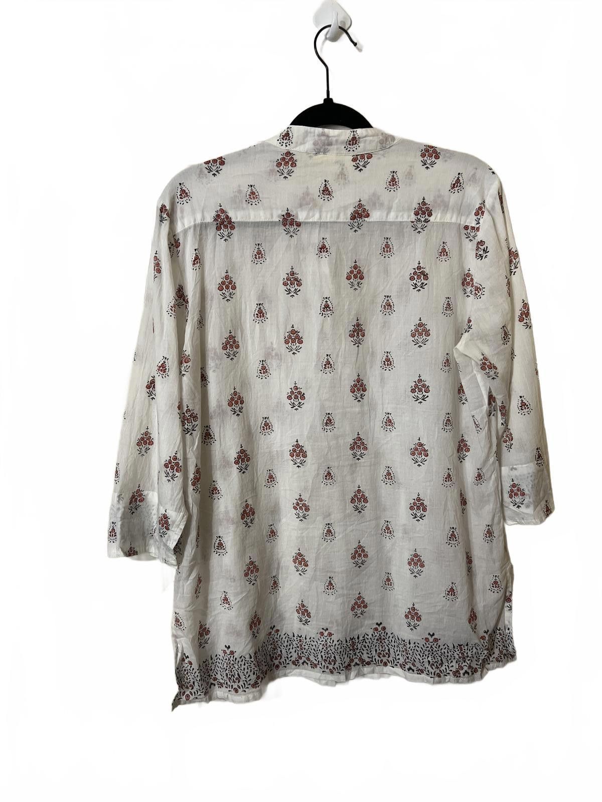 Other Roberta Roller Rabbit White Floral Print Tunic Top Medium Size M / US 6-8 / IT 42-44 - 5 Thumbnail