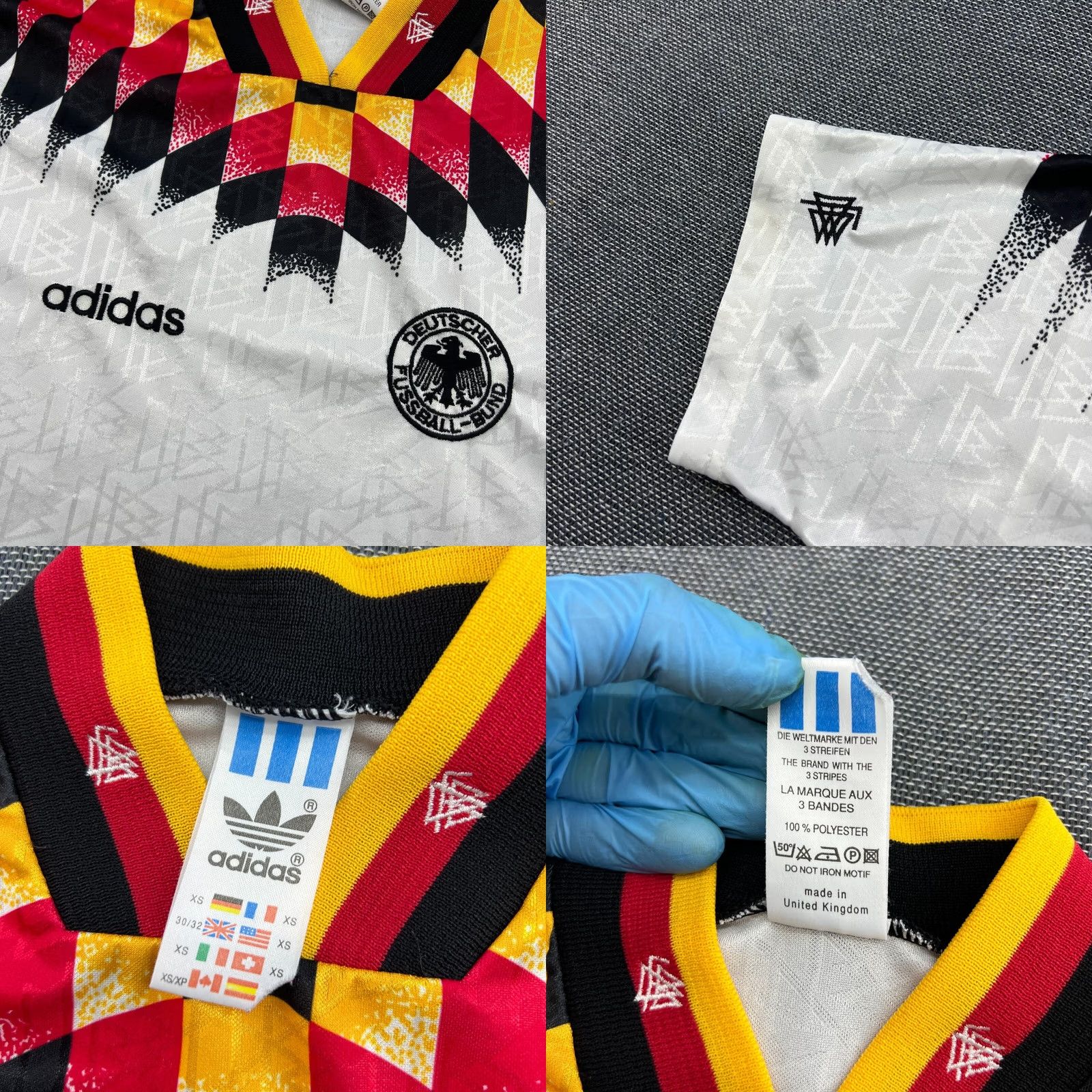 Adidas Germany Vintage 1994-1996 Adidas Home Mens football Jersey XS Shirt Adult Regular XS White Jersey Mens Football Shirt Size US XS / EU 42 / 0 - 8 Thumbnail