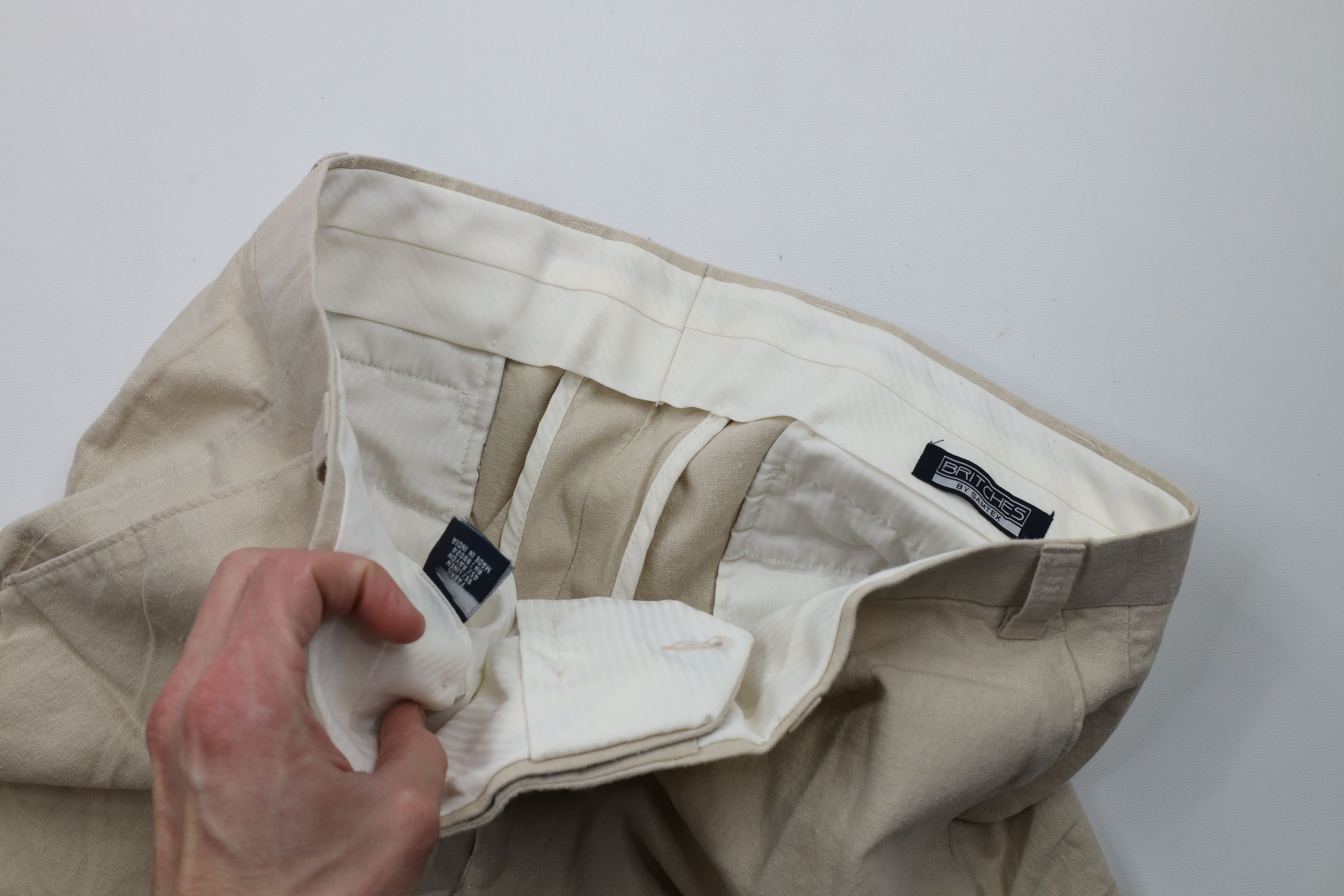 Vintage Vintage 90s Streetwear Linen Blend Wide Leg Chino Pants Size US 36 / EU 52 - 10 Thumbnail