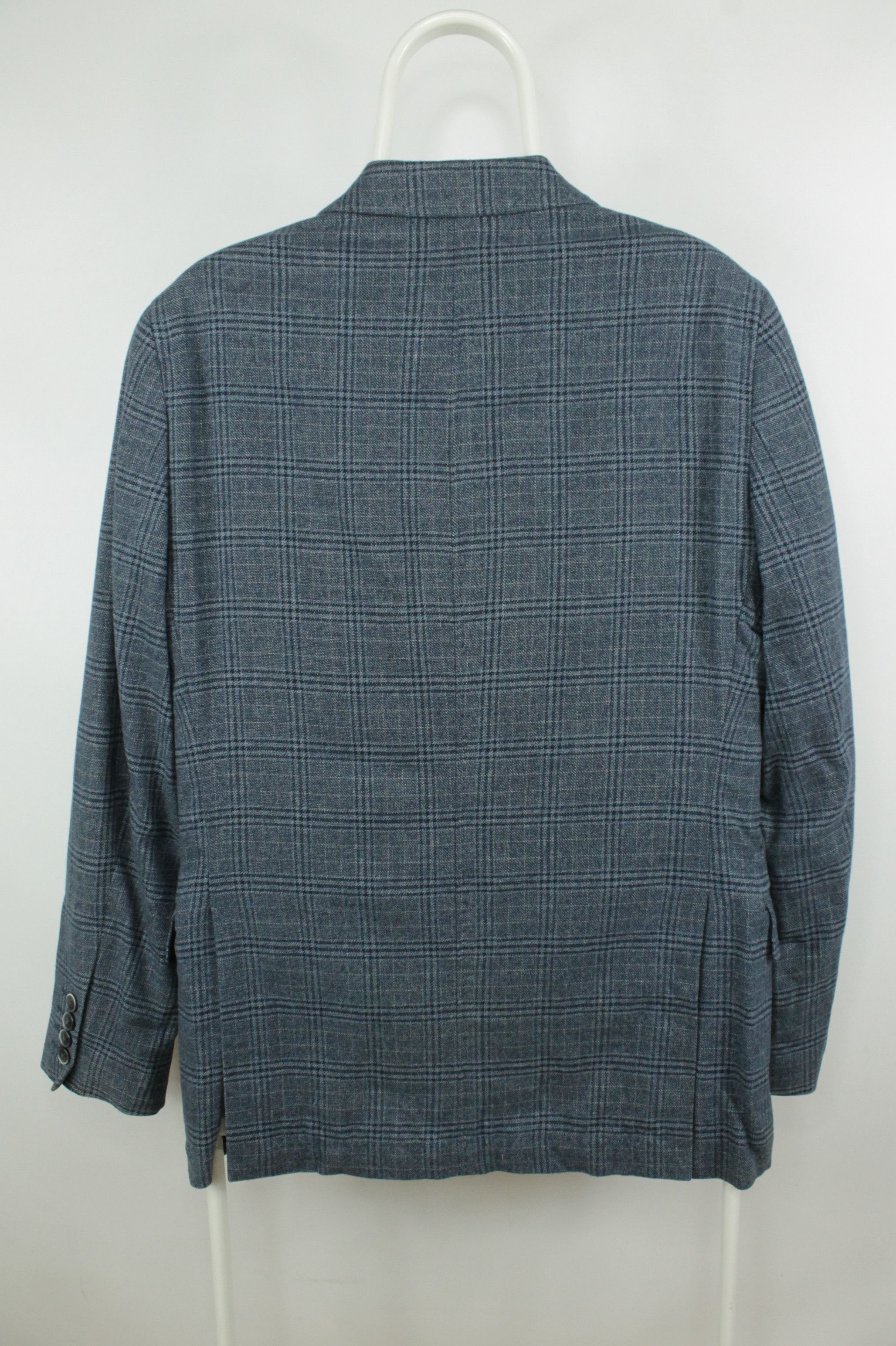 Hackett Hackett London Brushed Blue Cheked Cotton Blazer Jacket Size US M / EU 48-50 / 2 - 5 Thumbnail