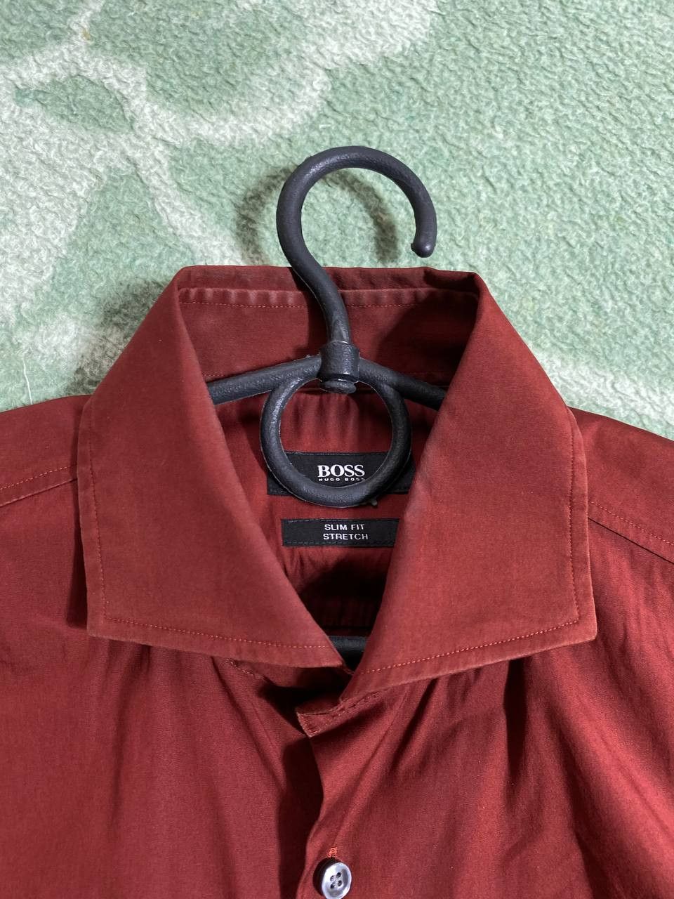 Hugo Boss × Vintage Vintage Hugo Boss Long Sleeve Embroidered Shirt Slim Fit Size US M / EU 48-50 / 2 - 2 Thumbnail