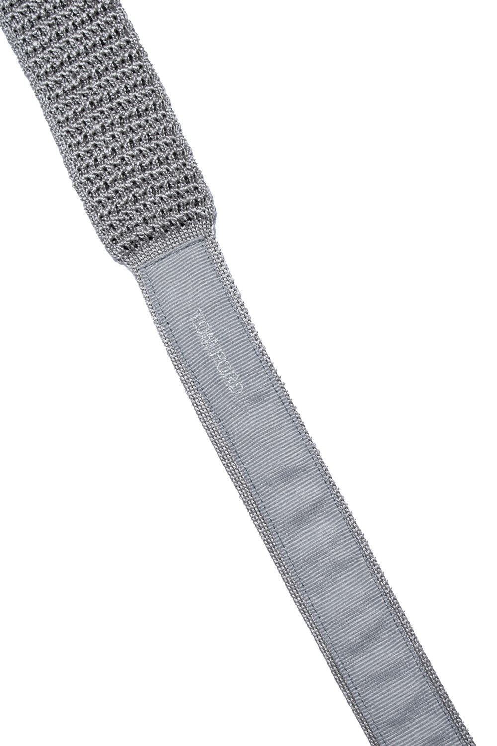 Tom Ford Tom Ford, knitted tie in grey Size ONE SIZE - 3 Thumbnail