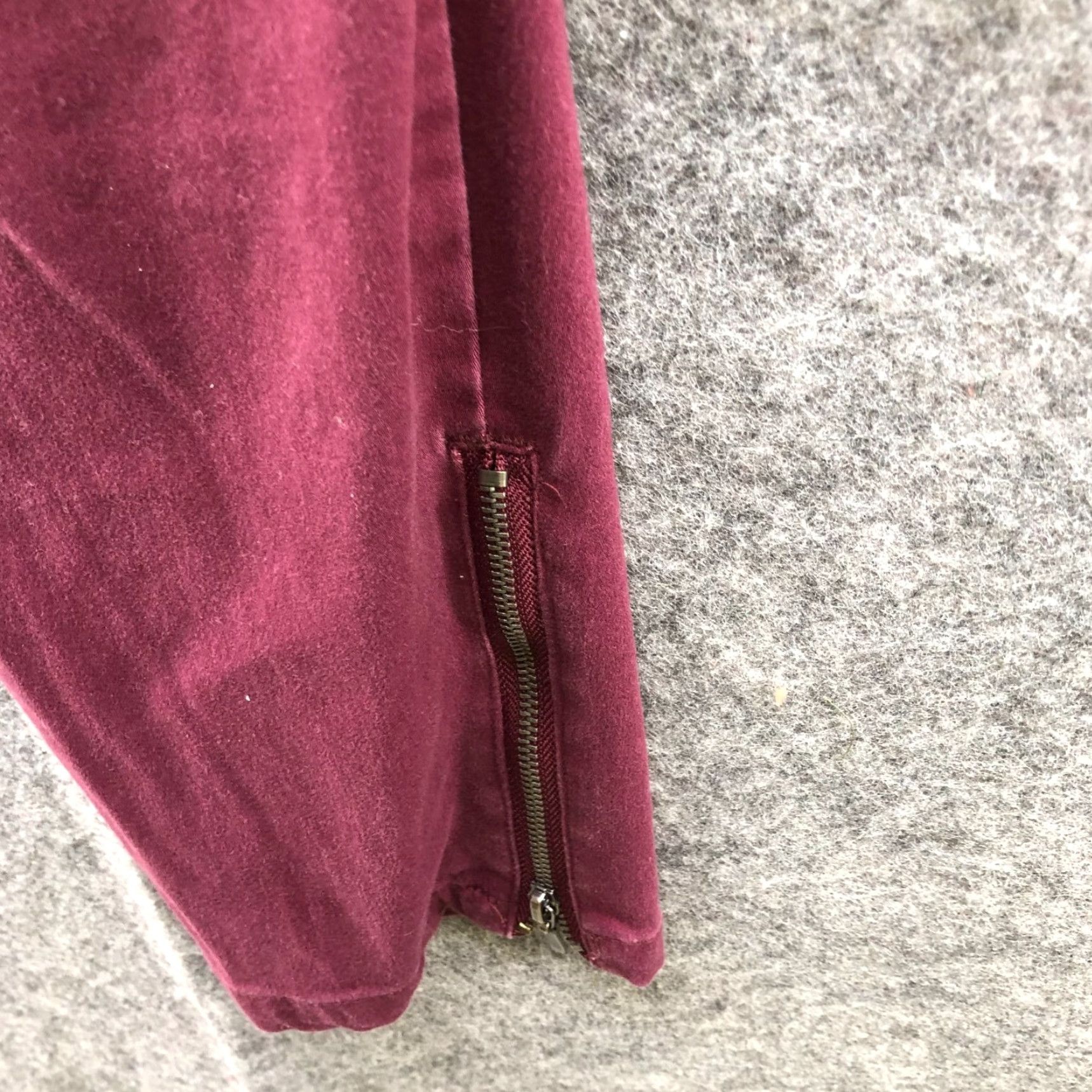 Vintage Tinsel Skinny Chino Pants Womens 31 Burgundy Red Ankle Zip Mid Rise Casual Punk Size 24" / US 00 / IT 34 - 6 Thumbnail