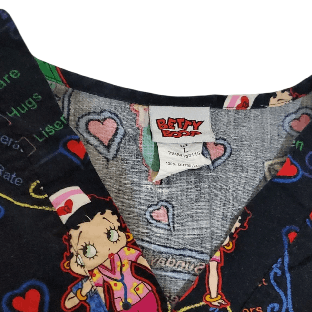 Vintage 2005 Betty Boop Nurse Scrub Size L / US 10 / IT 46 - 3 Thumbnail
