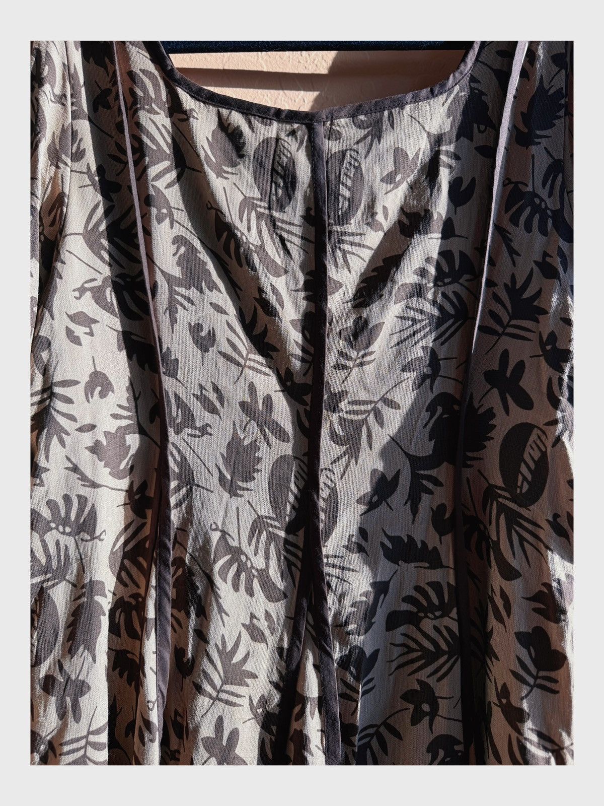 Other Vintage-Inspired Earth-Tone Button Front – Unique Leaf Print Size XL / US 12-14 / IT 48-50 - 8 Thumbnail
