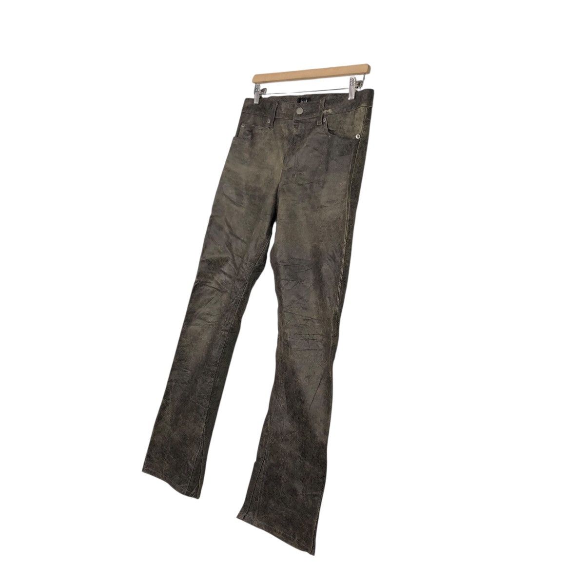 Japanese Brand 📌Vintage Biker Racing Leather Pants Dual Issey Miyake Size US 32 / EU 48 - 3 Thumbnail