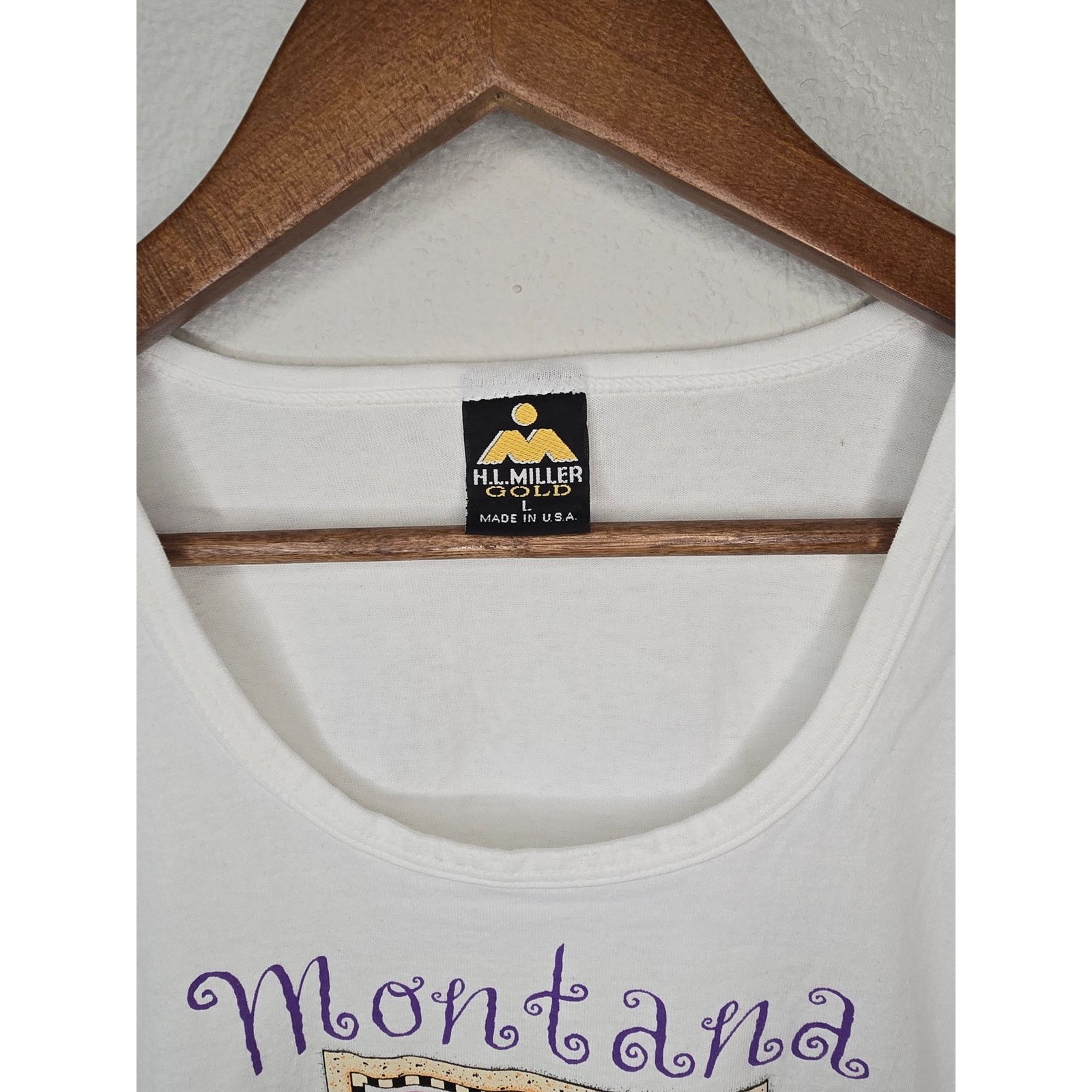 Vintage Vintage Montana Shirt Womens L Floral Wildflower White Tee Size L / US 10 / IT 46 - 8 Thumbnail