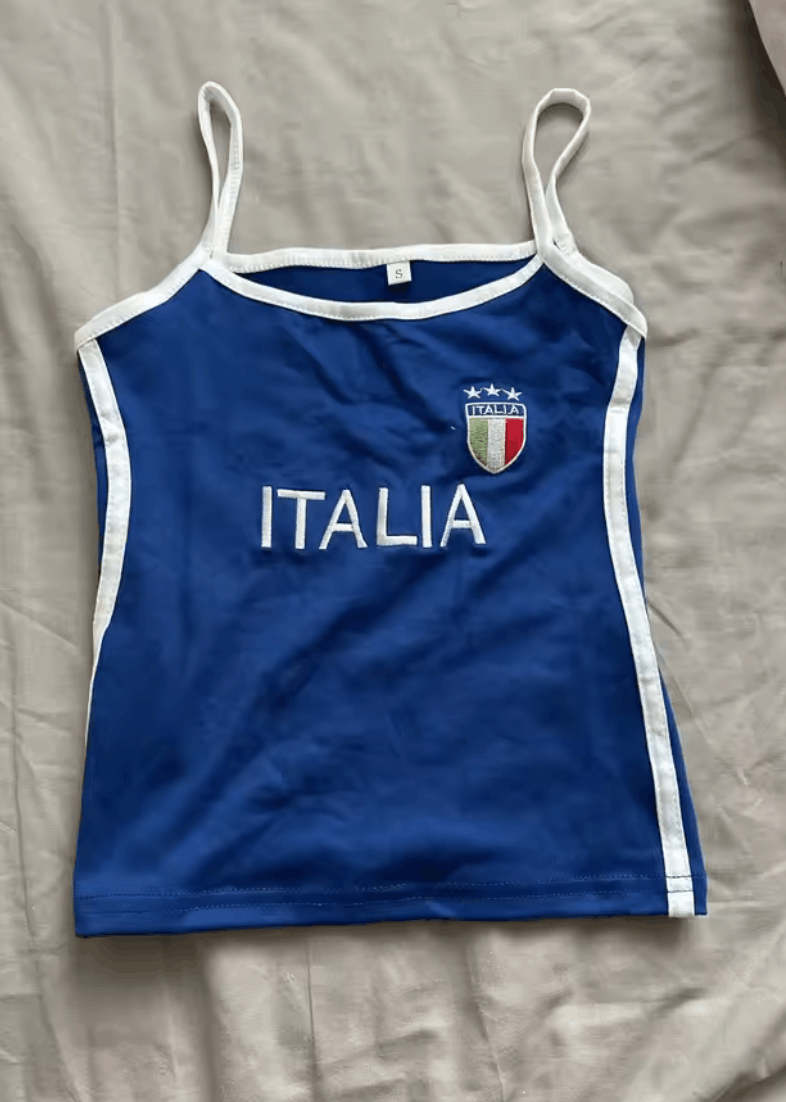 Other Blue Italia Crop Top Size S / US 4 / IT 40 - 1 Preview