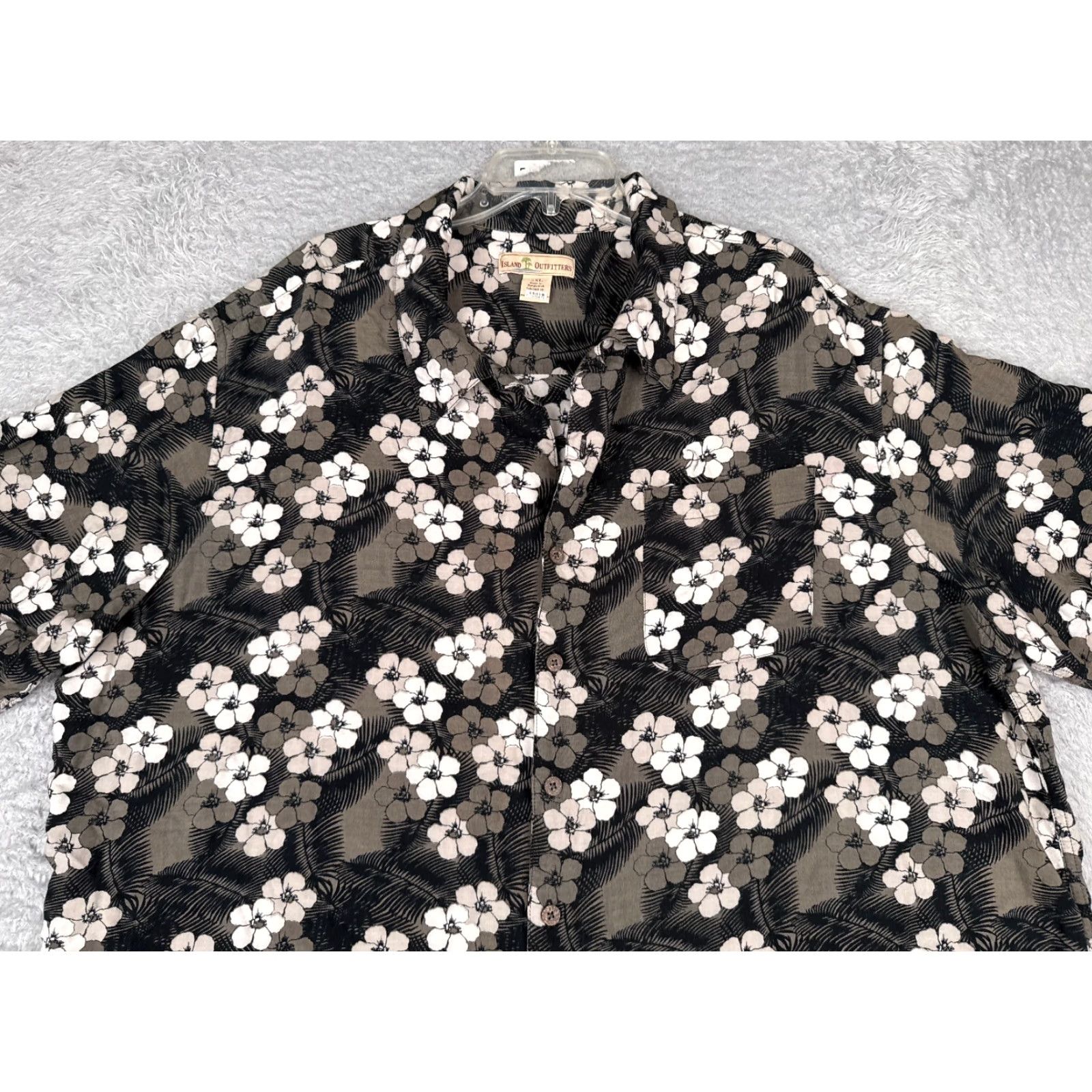 Vintage VINTAGE Island Shores Shirt Men 2XL Gray Floral Leaf Button Up 100% Rayon Hawaiian Size US XXL / EU 58 / 5 - 4 Thumbnail