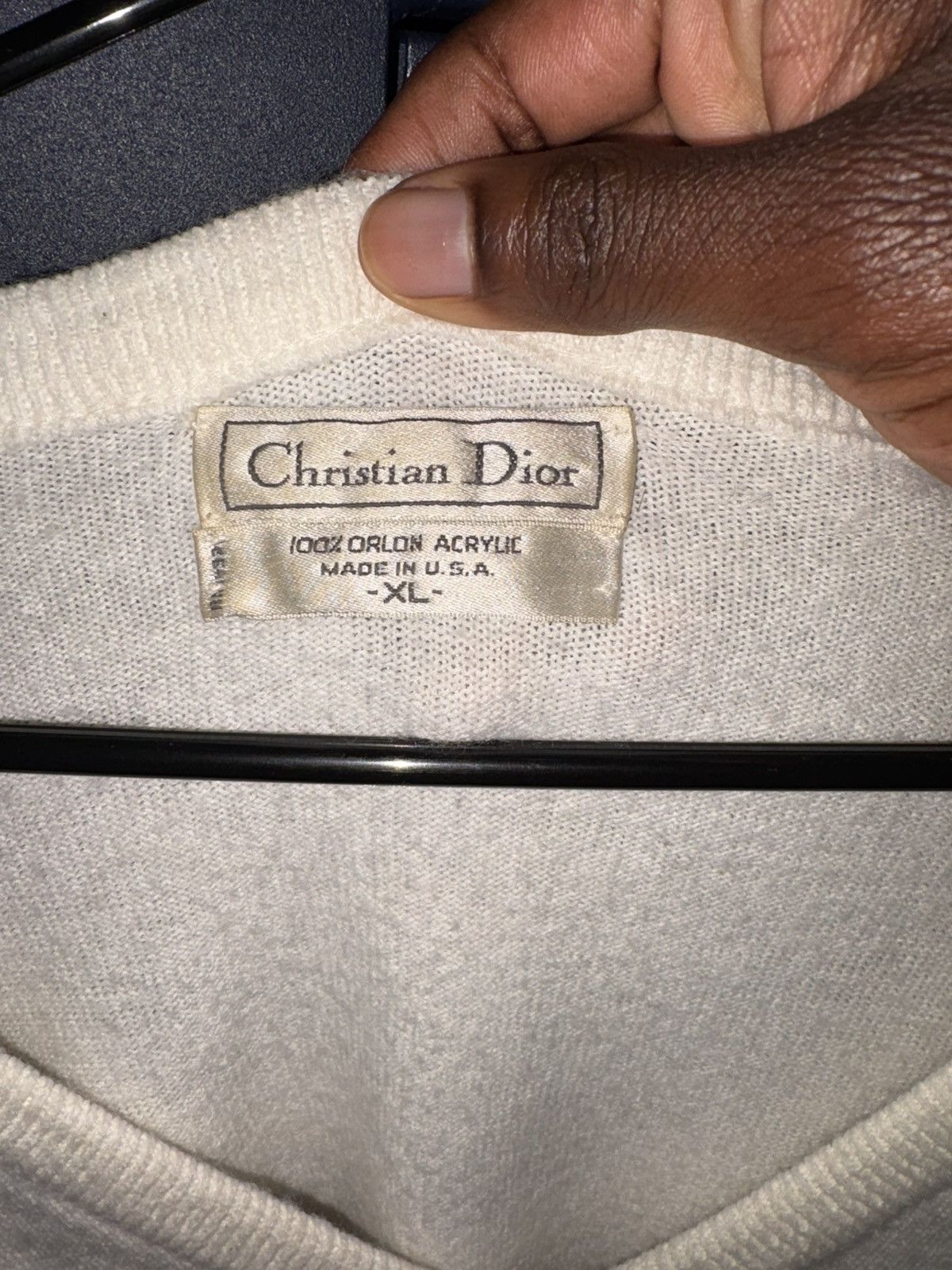 Christian Dior Monsieur Christian Dior Acrylic V Neck Sweater Size US XL / EU 56 / 4 - 2 Thumbnail