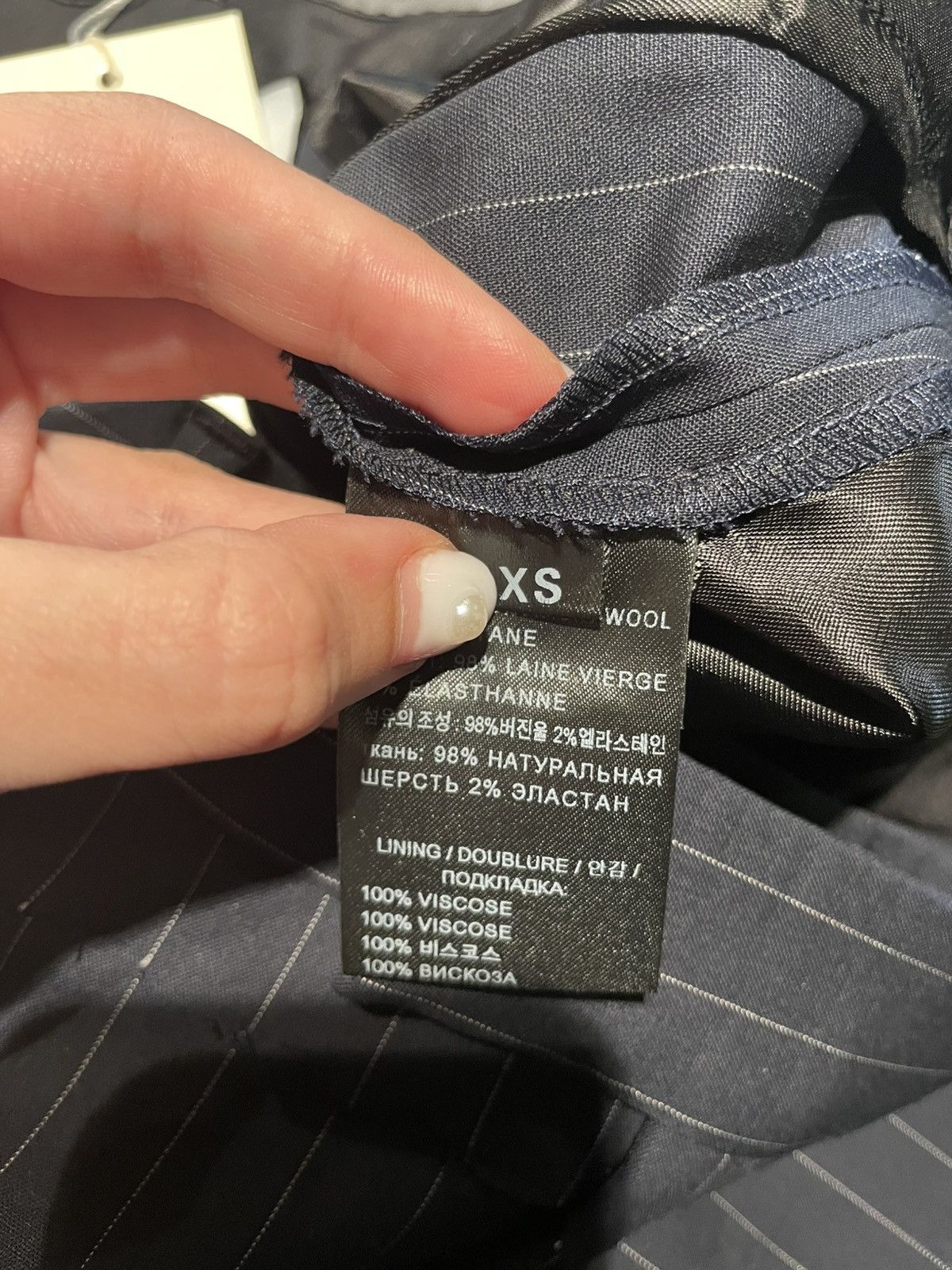 Vetements Striped trousers in navy and white Size 25" / US 0 / IT 36 - 10 Thumbnail