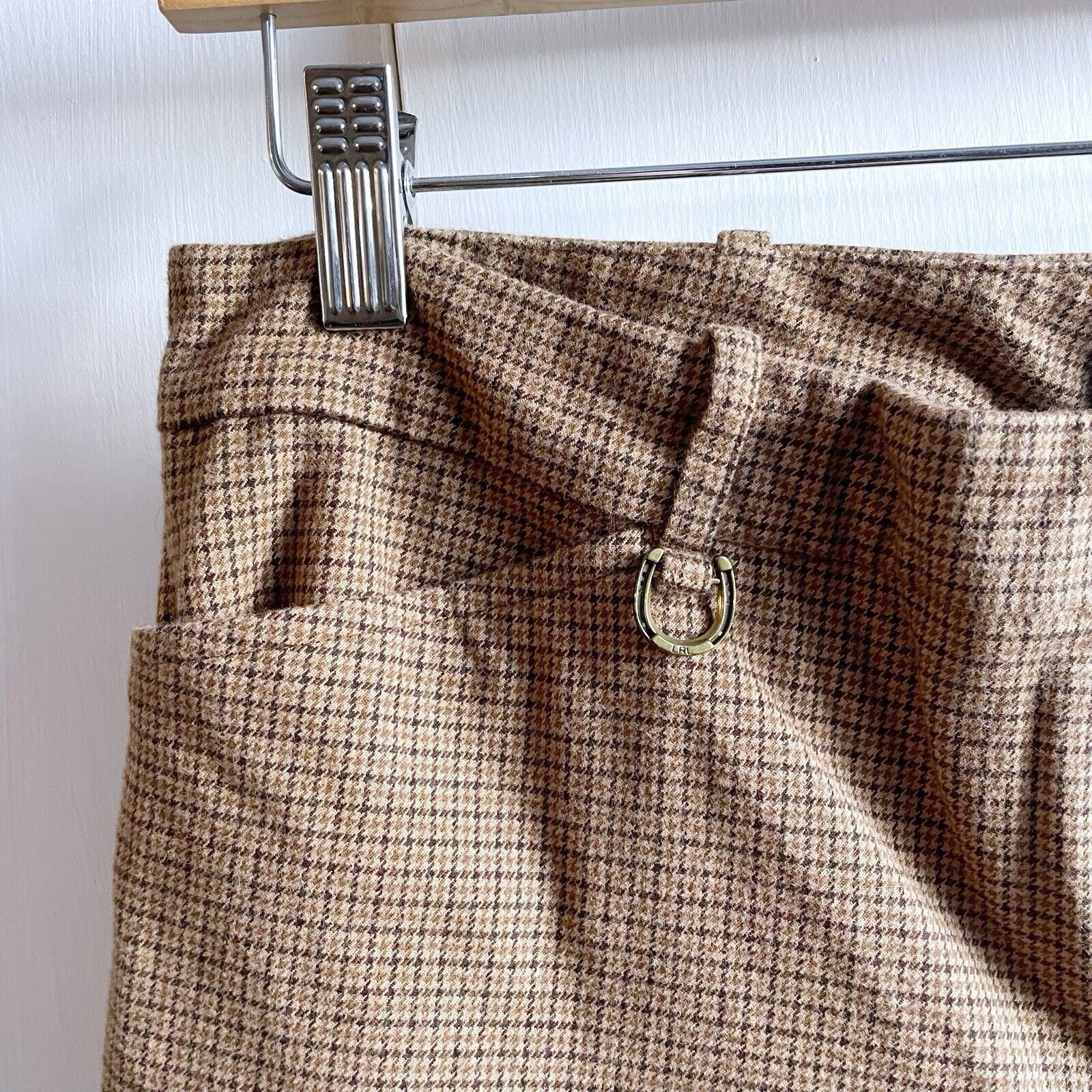 Lauren Ralph Lauren Lauren Ralph Lauren Pants Womens 10 Brown Plaid Tapered Size 32" / US 10 / IT 46 - 5 Thumbnail