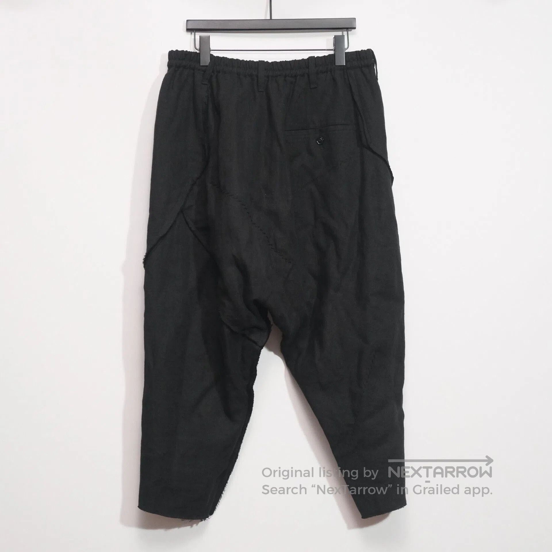 Yohji Yamamoto Yohji Yamamoto Black Low Rise Trousers. Size US 26 / EU 42 - 6 Thumbnail
