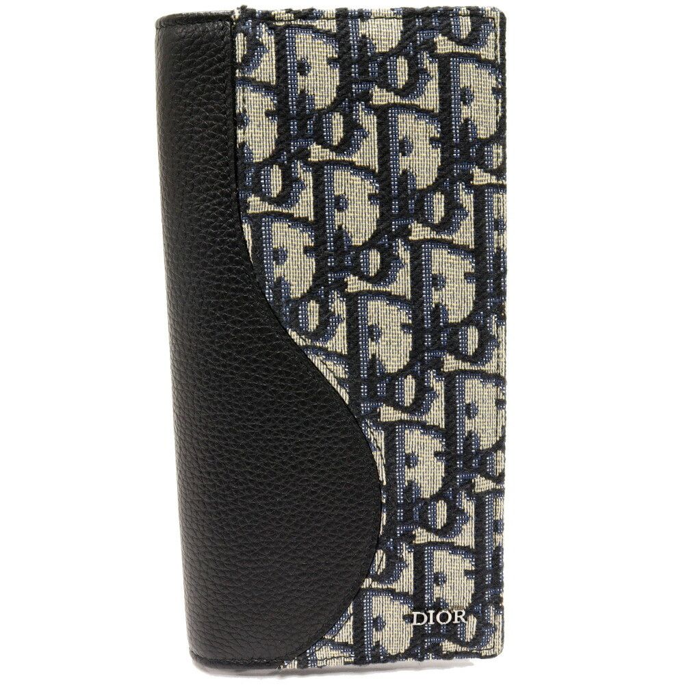 Dior Dior Dior Saddle Canvas Calfskin Long Wallet Leather Long Wallet 2ADBC330YKS_H27E DUTY FREE for USA Size ONE SIZE - 1 Thumbnail