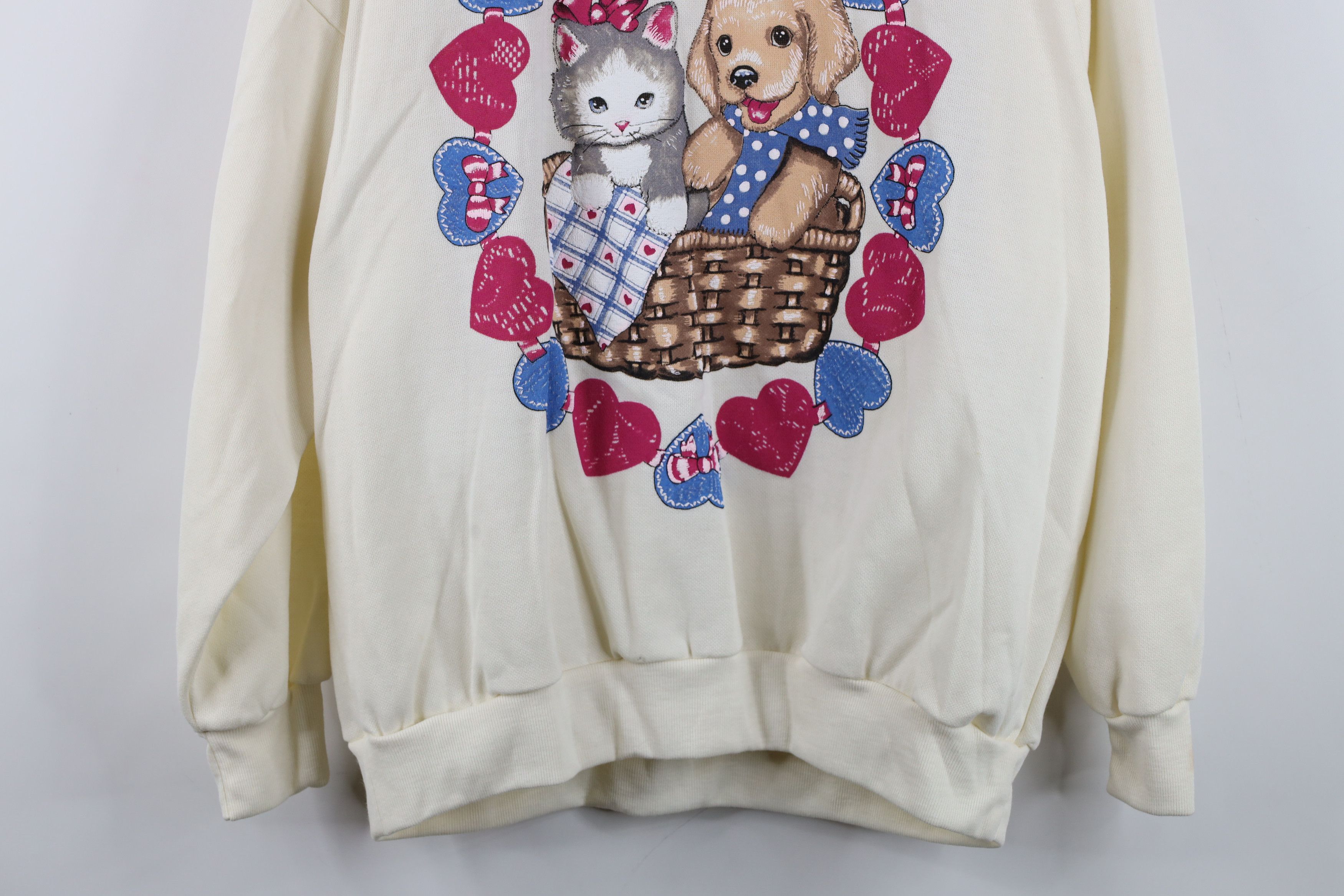 Vintage Deadstock Vintage 90s Streetwear Puppy Turtleneck Sweatshirt Size XL / US 12-14 / IT 48-50 - 3 Thumbnail